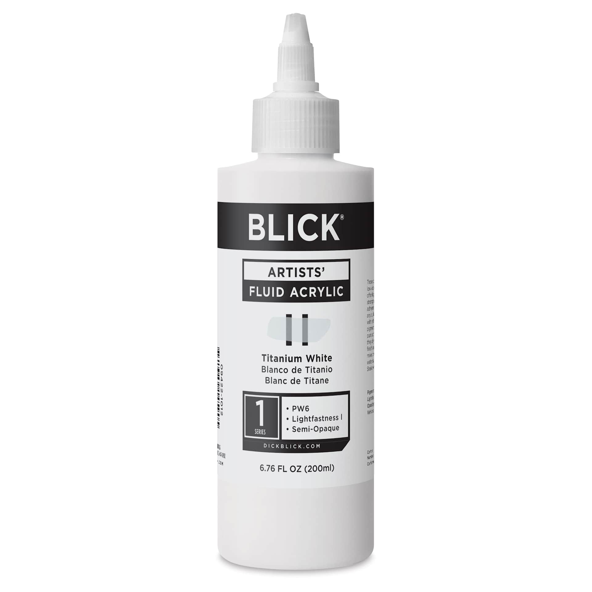 Blick Artists’ Fluid Acrylic - Titanium White, 200 ml