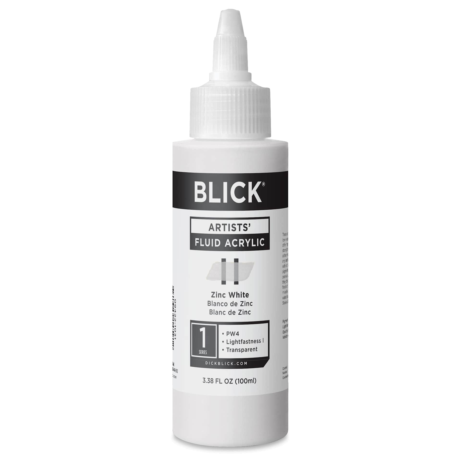 Blick Artists’ Fluid Acrylic - Zinc White, 100 ml