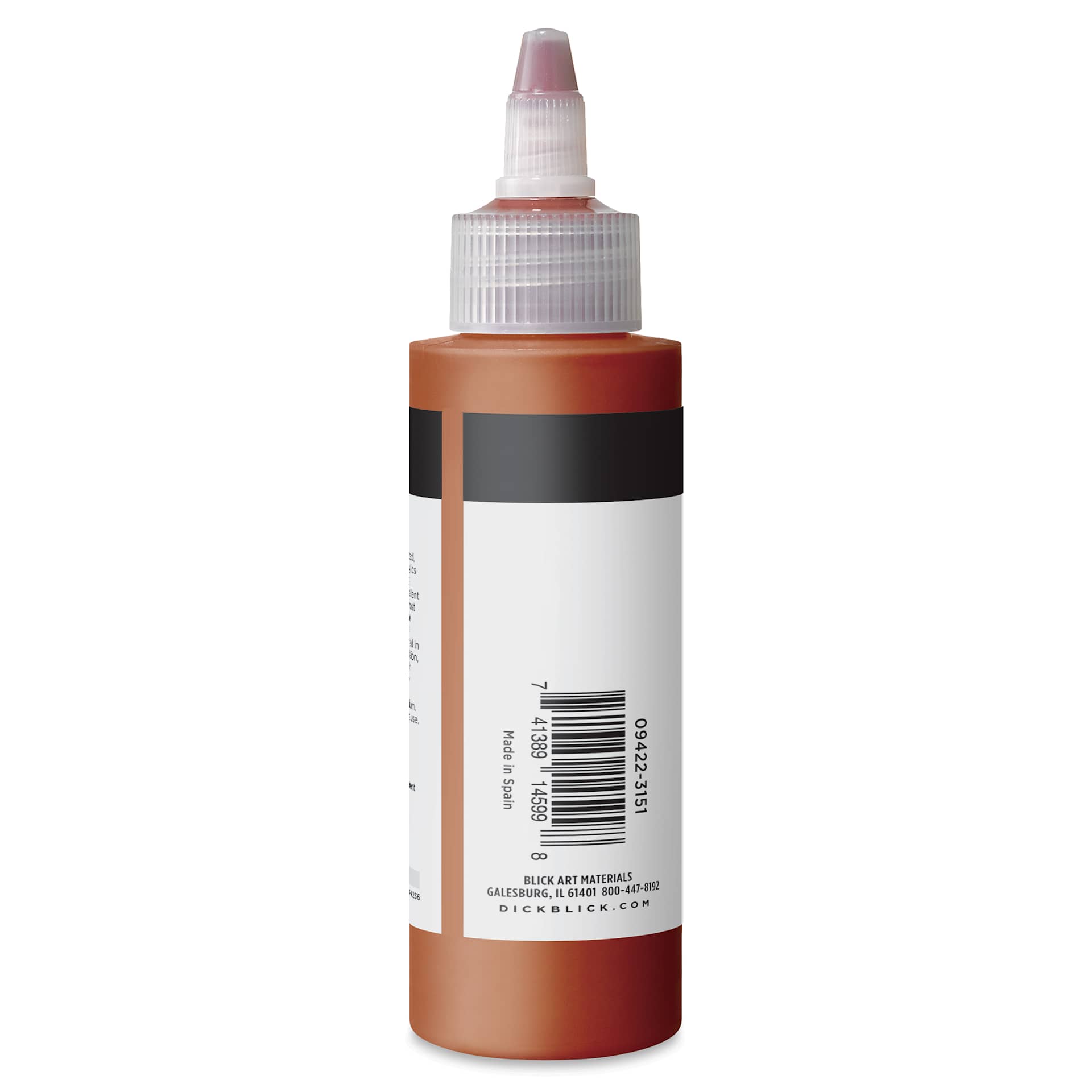 Blick Artists’ Fluid Acrylic - Transoxide Red, 100 ml side