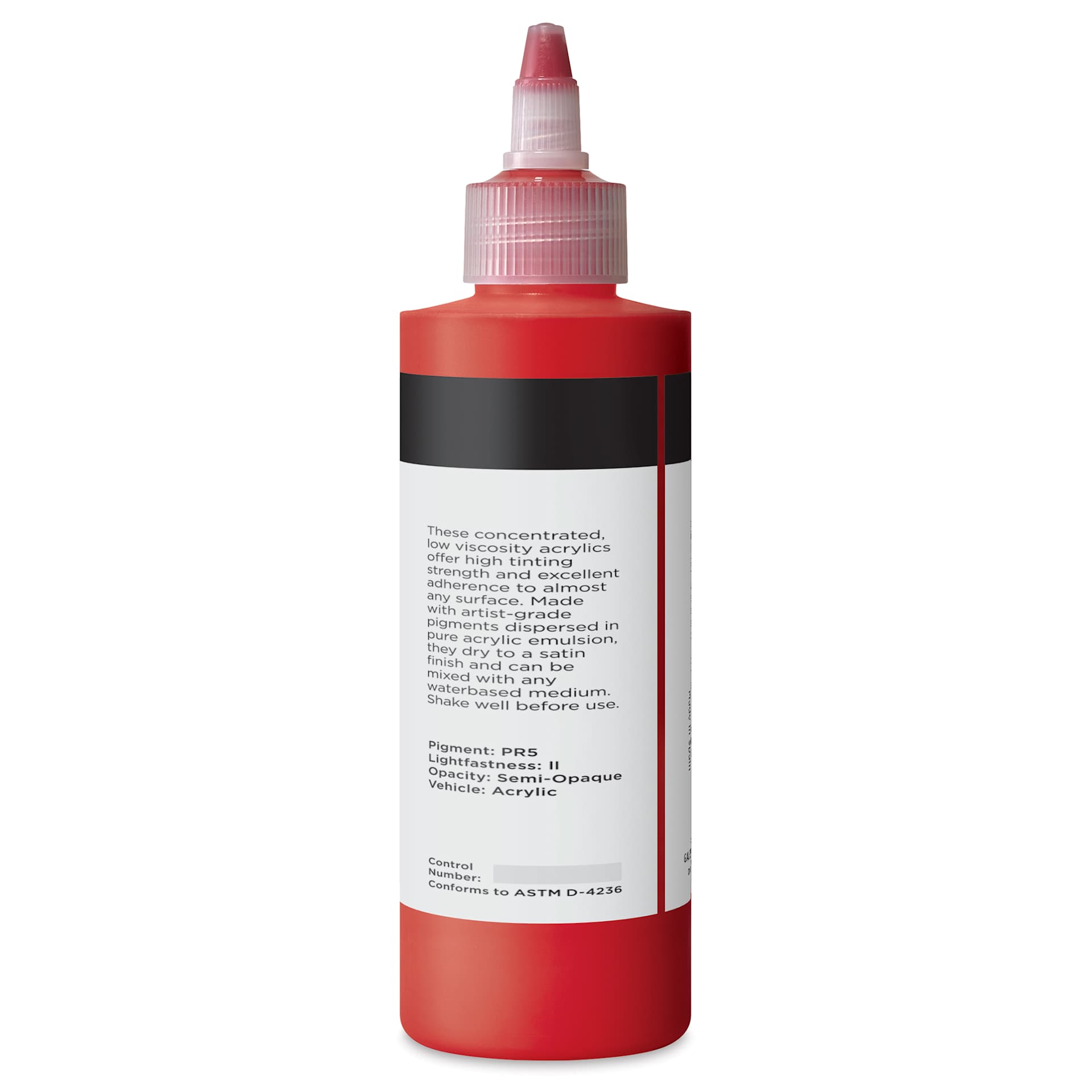 Blick Artists’ Fluid Acrylic - Naphthol Crimson, 200 ml back
