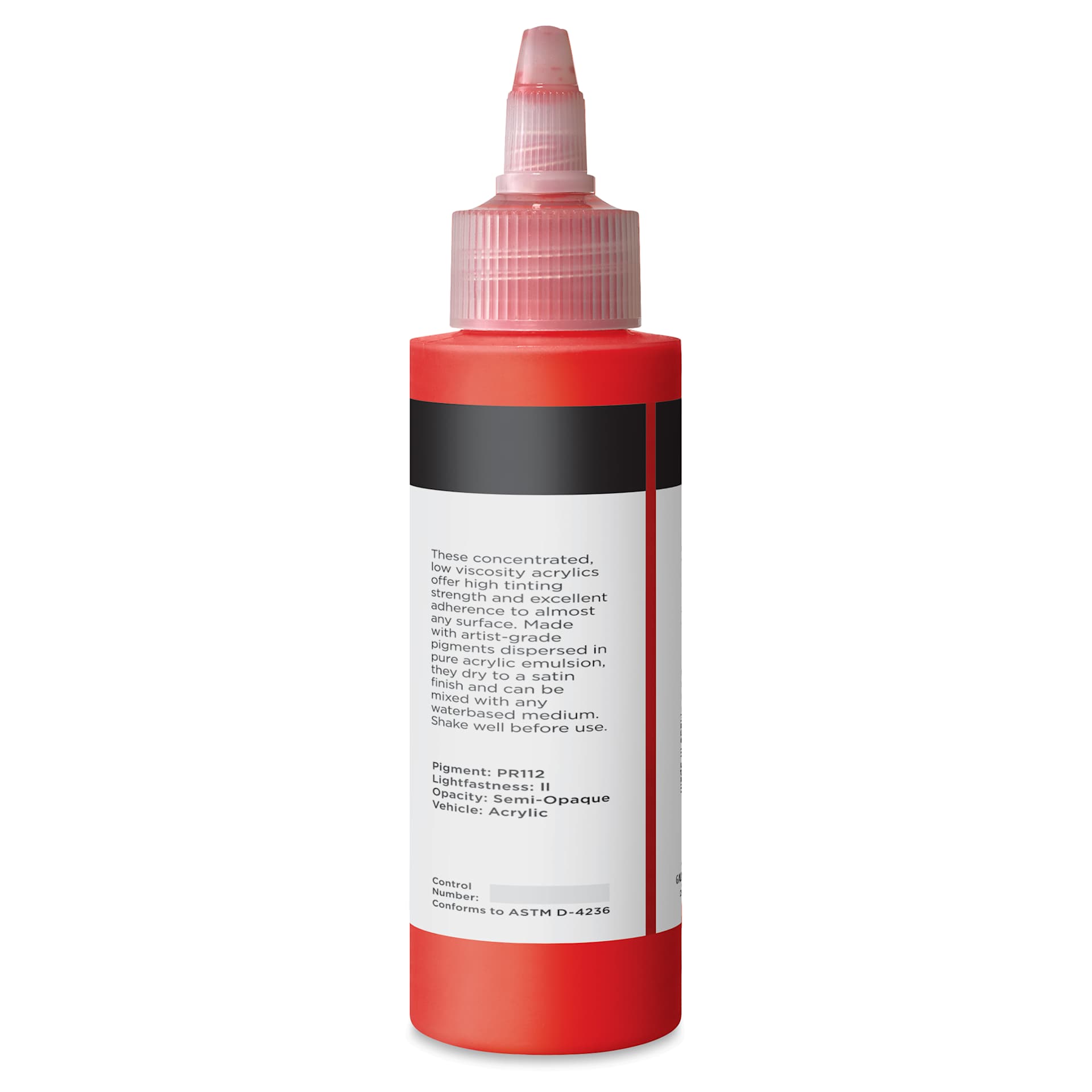 Blick Artists’ Fluid Acrylic - Naphthol Red Light, 100 ml back
