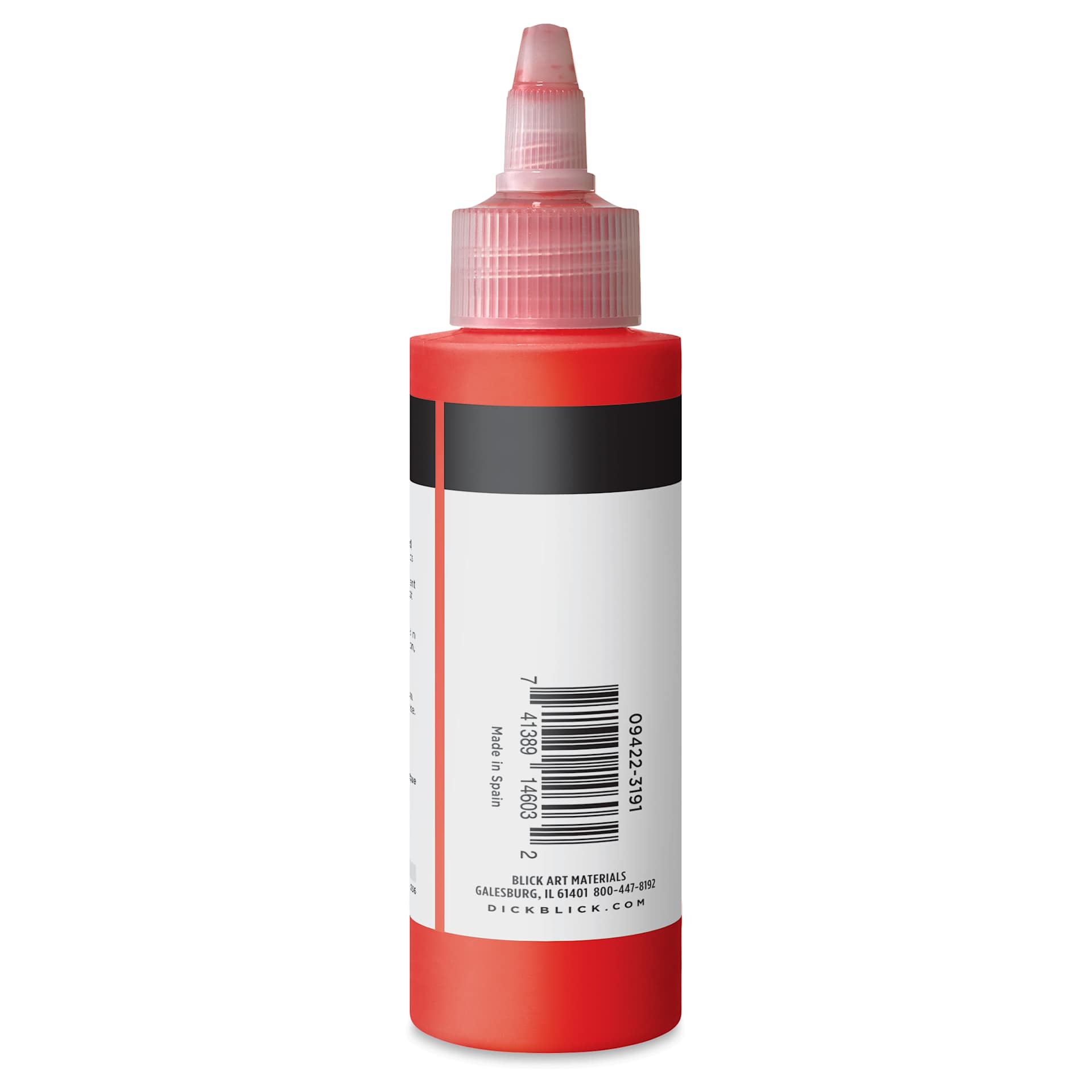 Blick Artists’ Fluid Acrylic - Naphthol Red Light, 100 ml side
