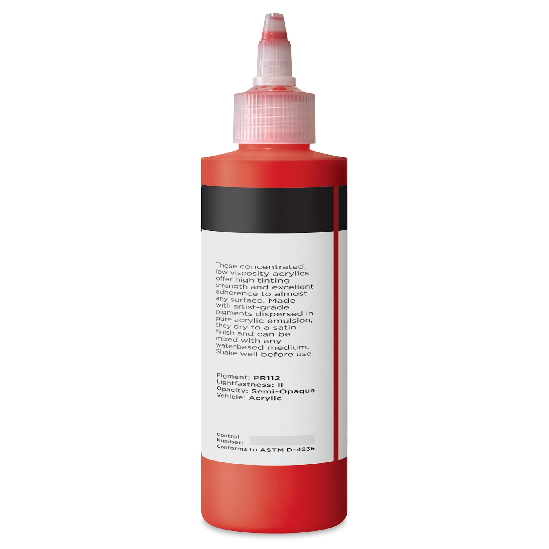 Blick Artists’ Fluid Acrylic - Naphthol Red Light, 200 ml back
