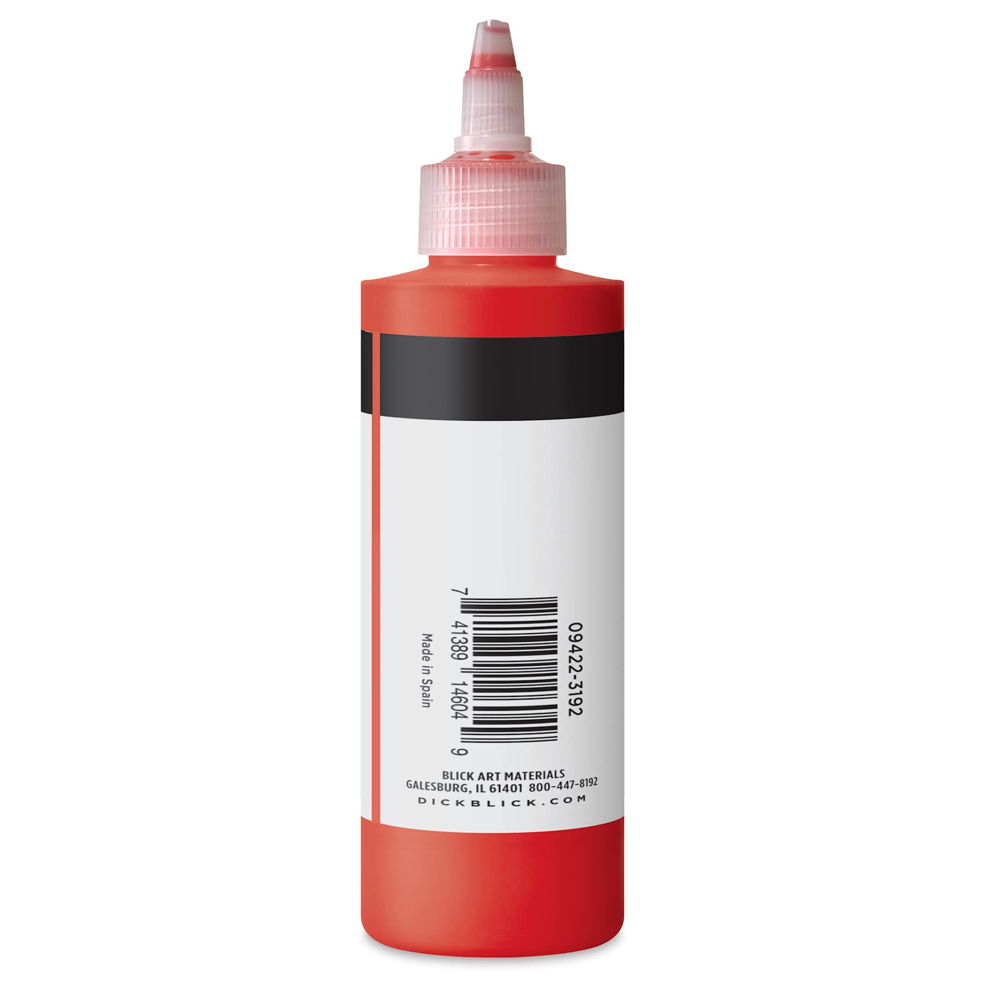 Blick Artists’ Fluid Acrylic - Naphthol Red Light, 200 ml side