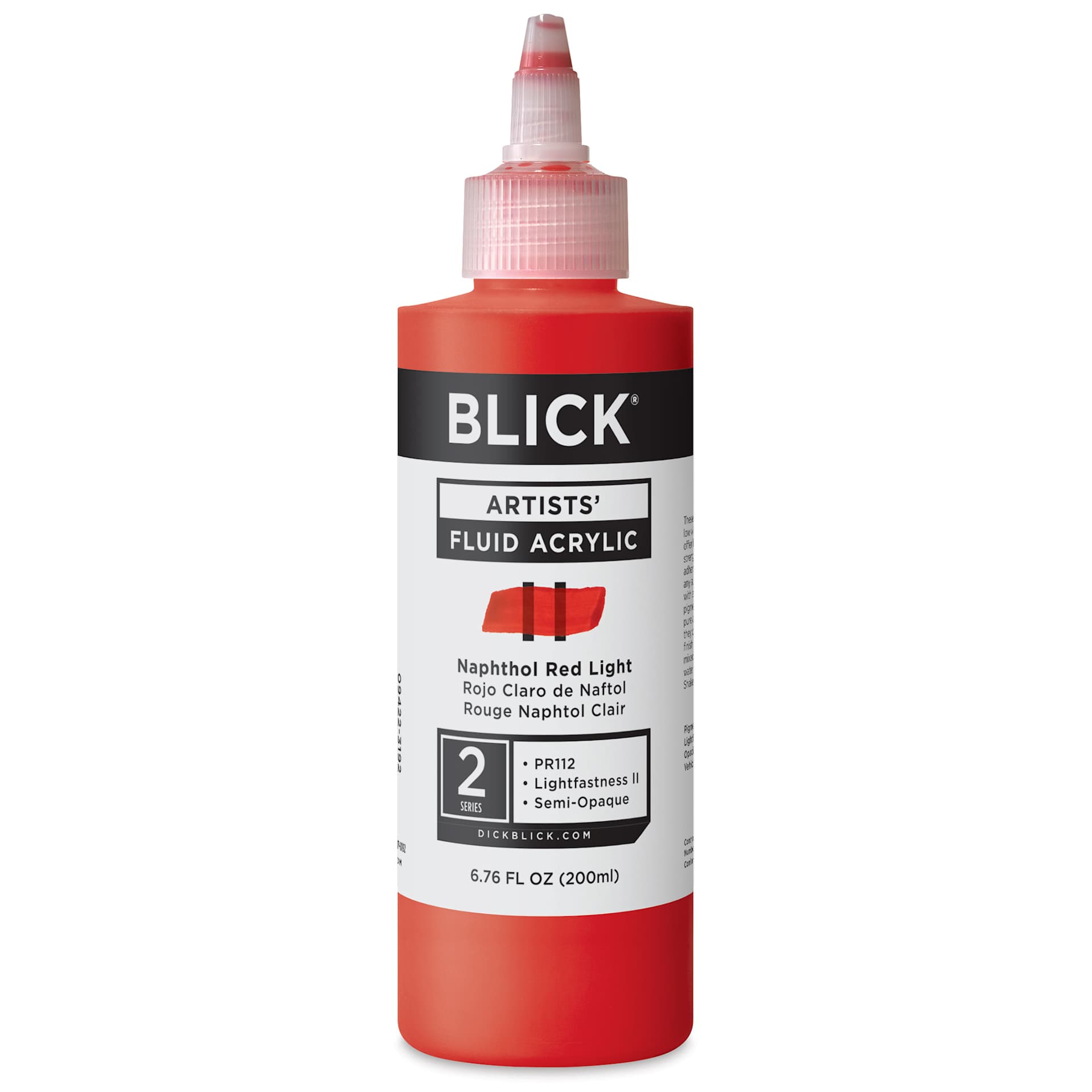 Blick Artists’ Fluid Acrylic - Naphthol Red Light, 200 ml