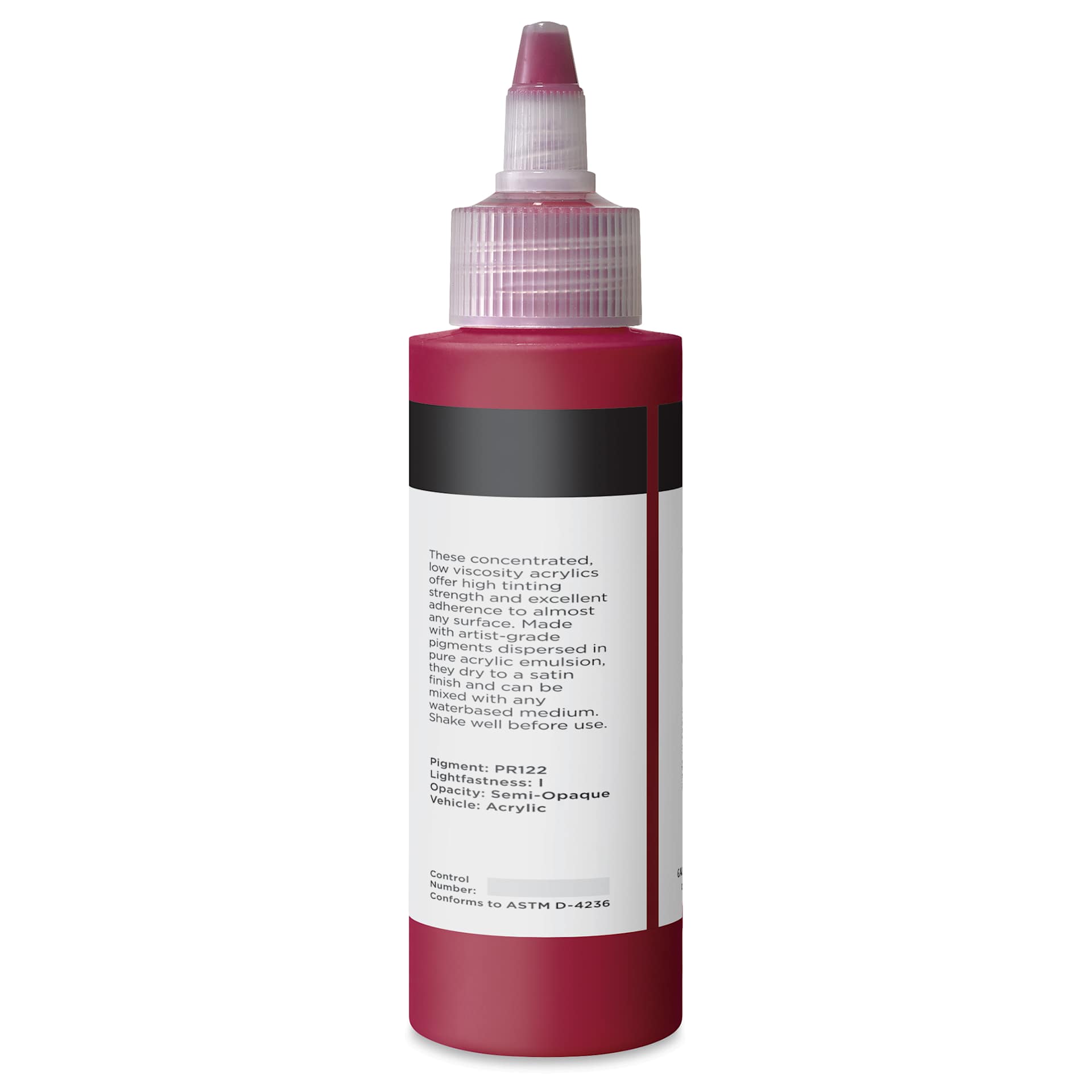 Blick Artists’ Fluid Acrylic - Quinacridone Red Magenta, 100 ml back