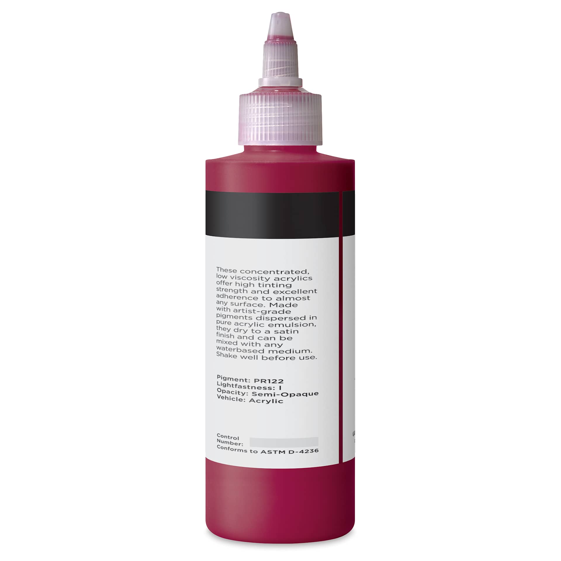 Blick Artists’ Fluid Acrylic - Quinacridone Red Magenta, 200 ml back