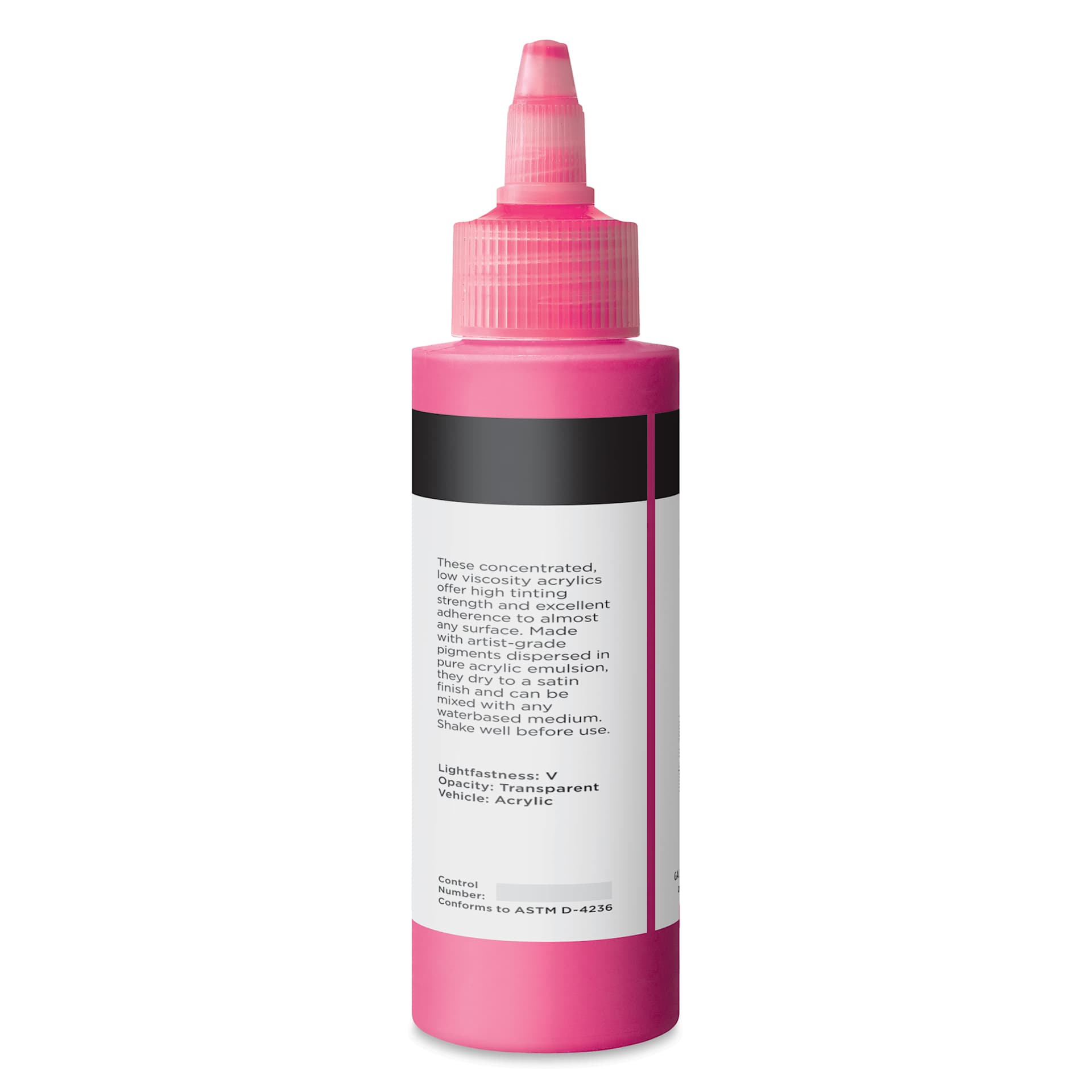 Blick Artists’ Fluid Acrylic - Fluorescent Pink, 100 ml back
