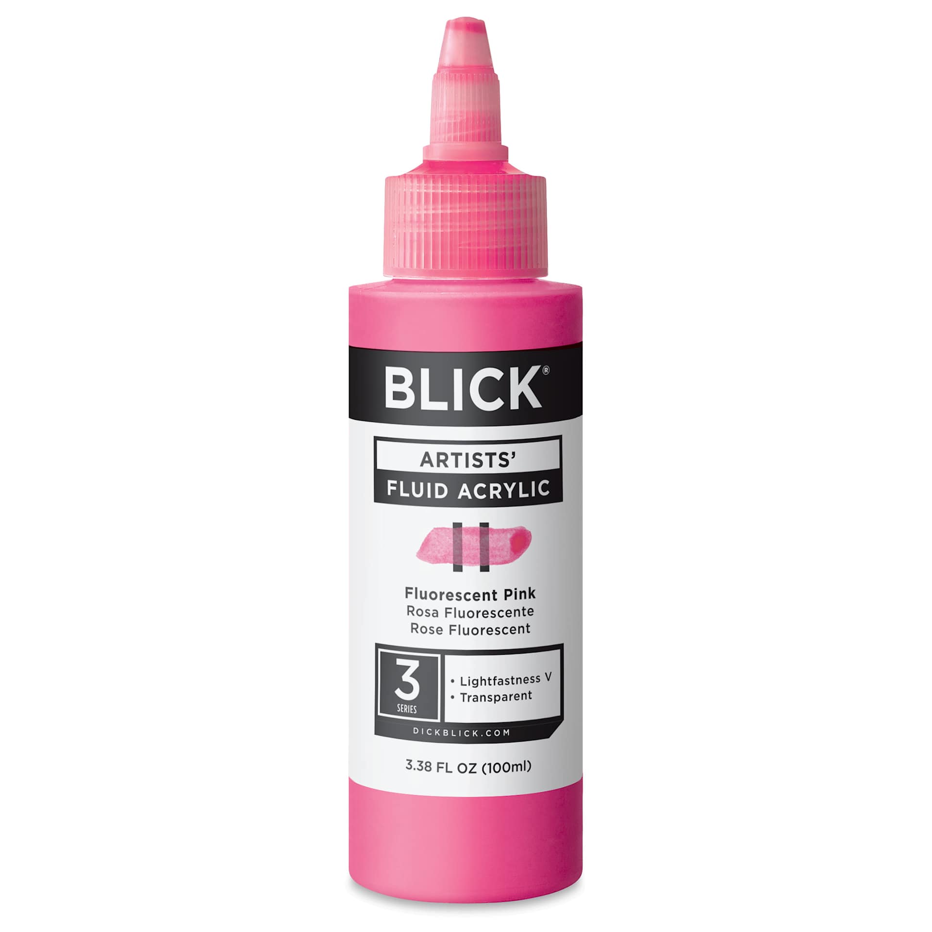 Blick Artists’ Fluid Acrylic - Fluorescent Pink, 100 ml