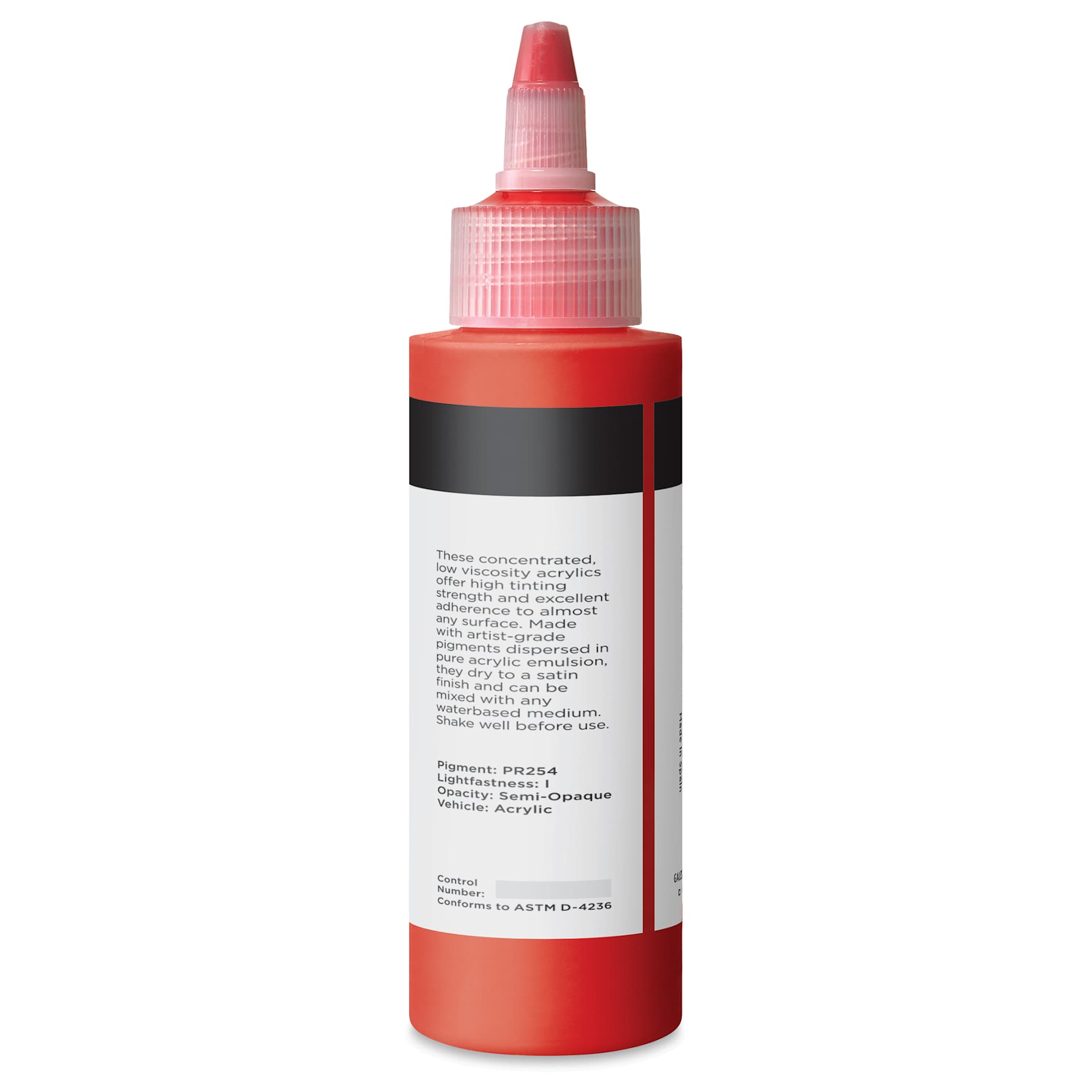 Blick Artists’ Fluid Acrylic - Pyrrole Red, 100 ml back