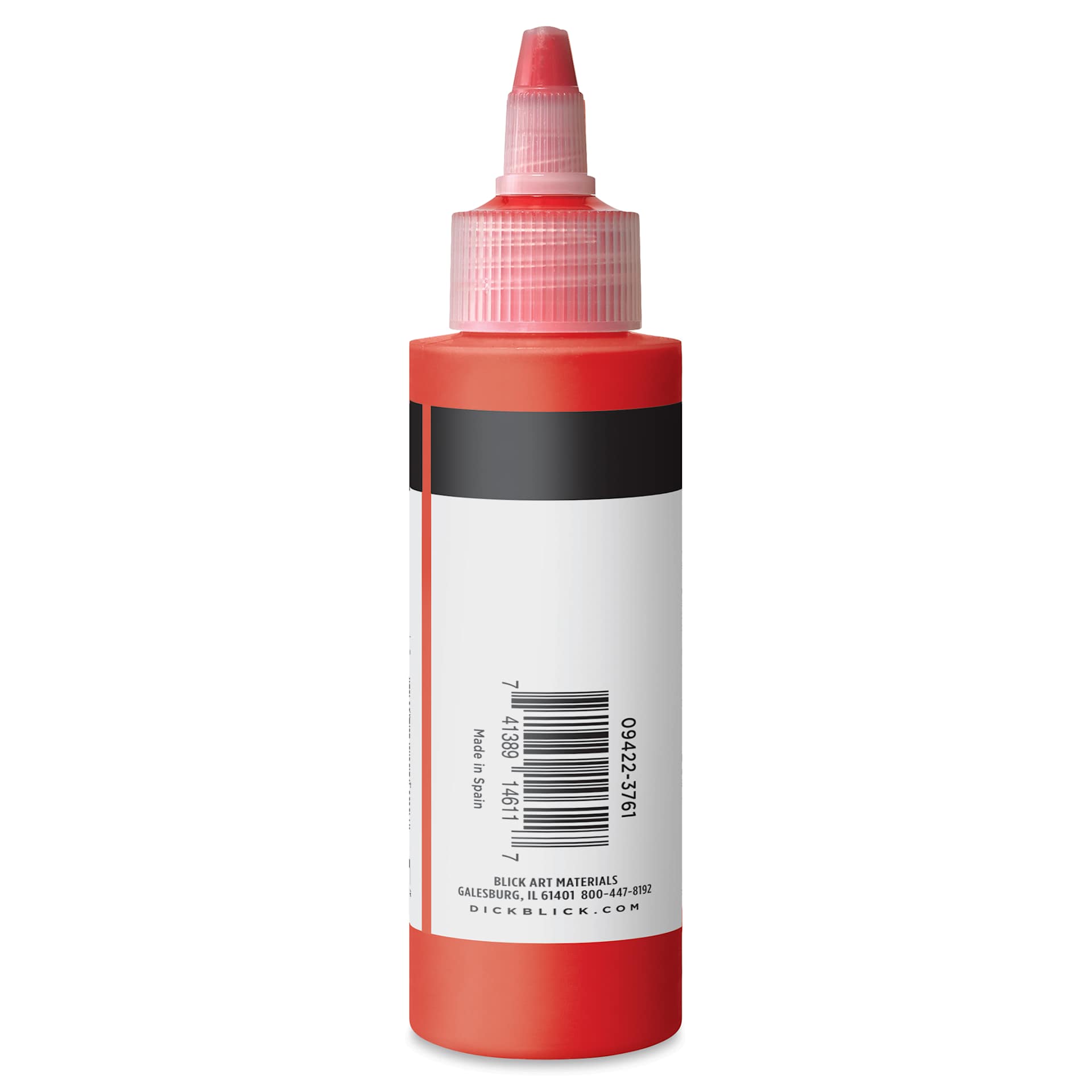 Blick Artists’ Fluid Acrylic - Pyrrole Red, 100 ml side