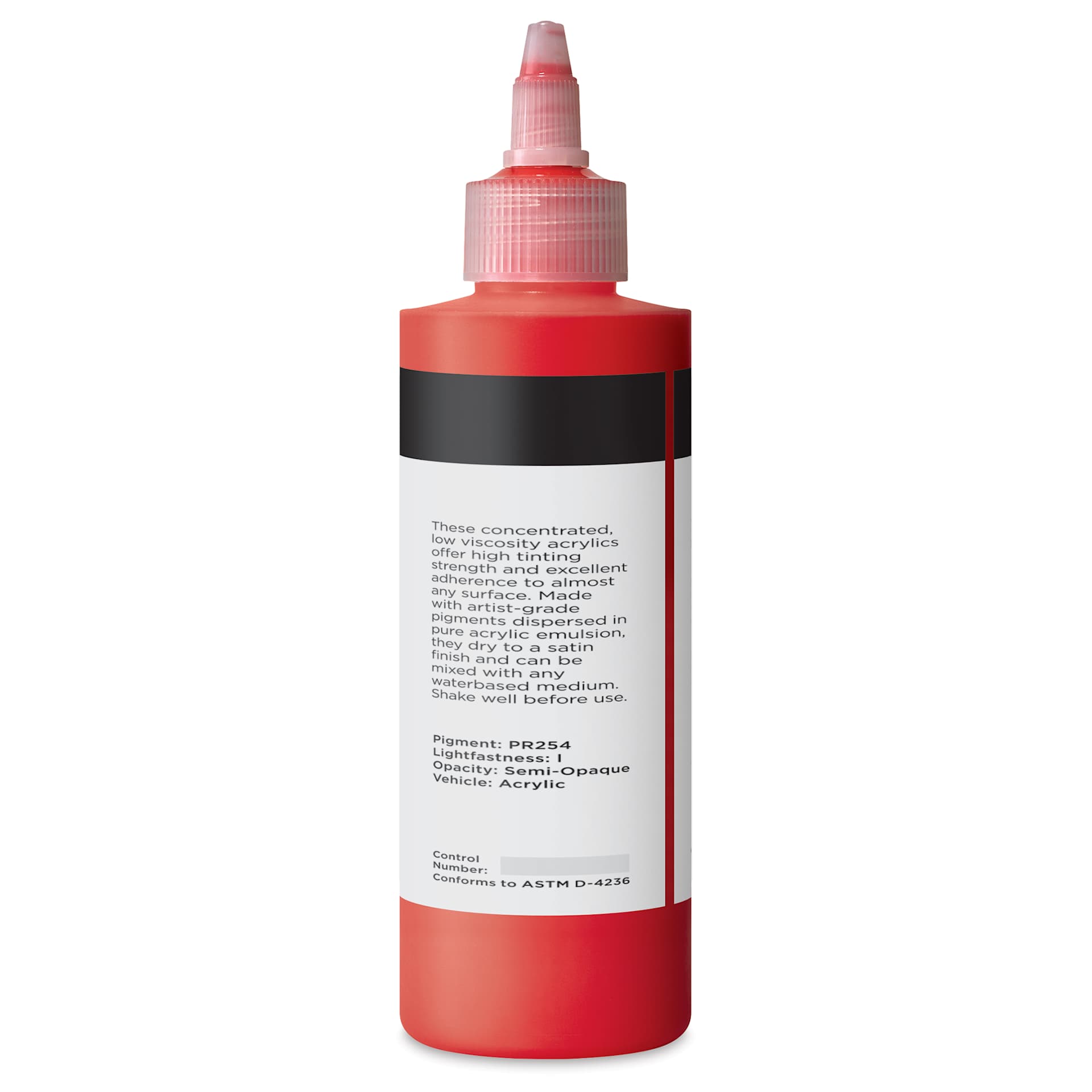Blick Artists’ Fluid Acrylic - Pyrrole Red, 200 ml back