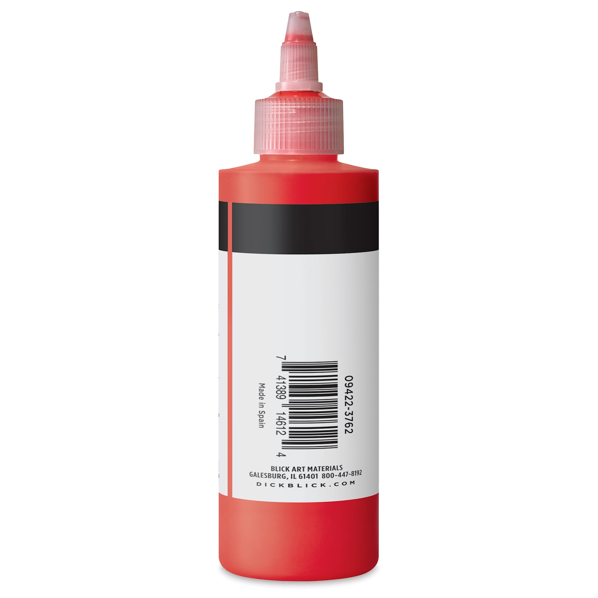 Blick Artists’ Fluid Acrylic - Pyrrole Red, 200 ml side