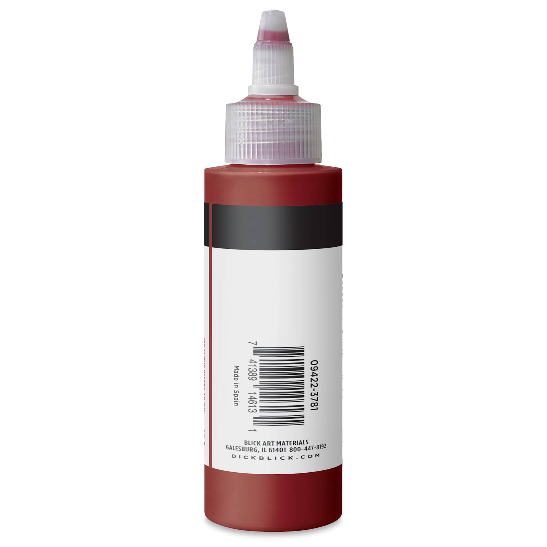 Blick Artists’ Fluid Acrylic - Quinacridone Crimson, 100 ml side
