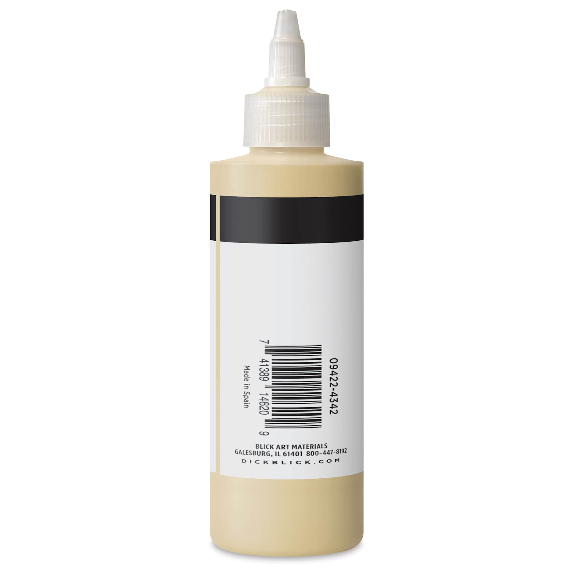 Blick Artists’ Fluid Acrylic - Unbleached Titanium, 200 ml side