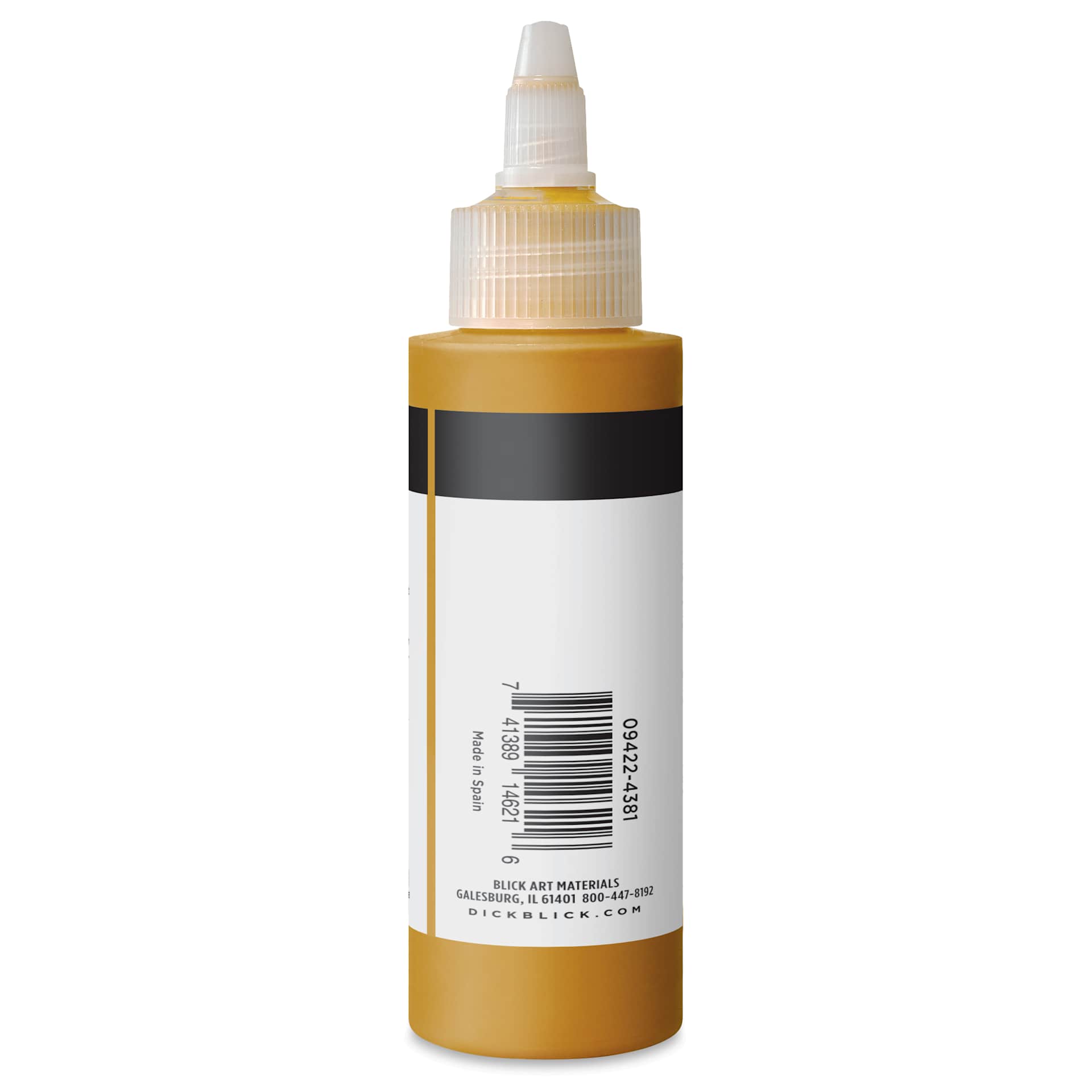 Blick Artists’ Fluid Acrylic - Mars Yellow, 100 ml side