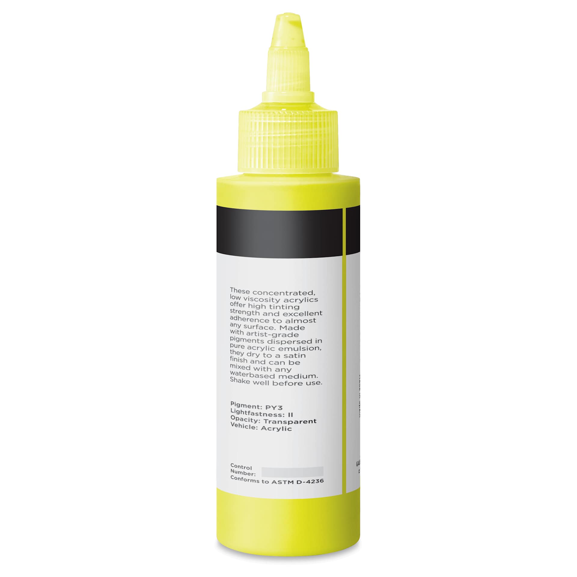 Blick Artists’ Fluid Acrylic - Hansa Yellow, 100 ml back