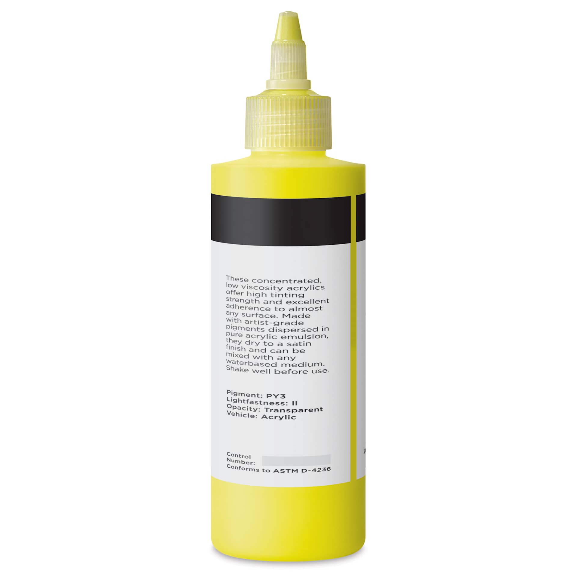 Blick Artists’ Fluid Acrylic - Hansa Yellow, 200 ml back