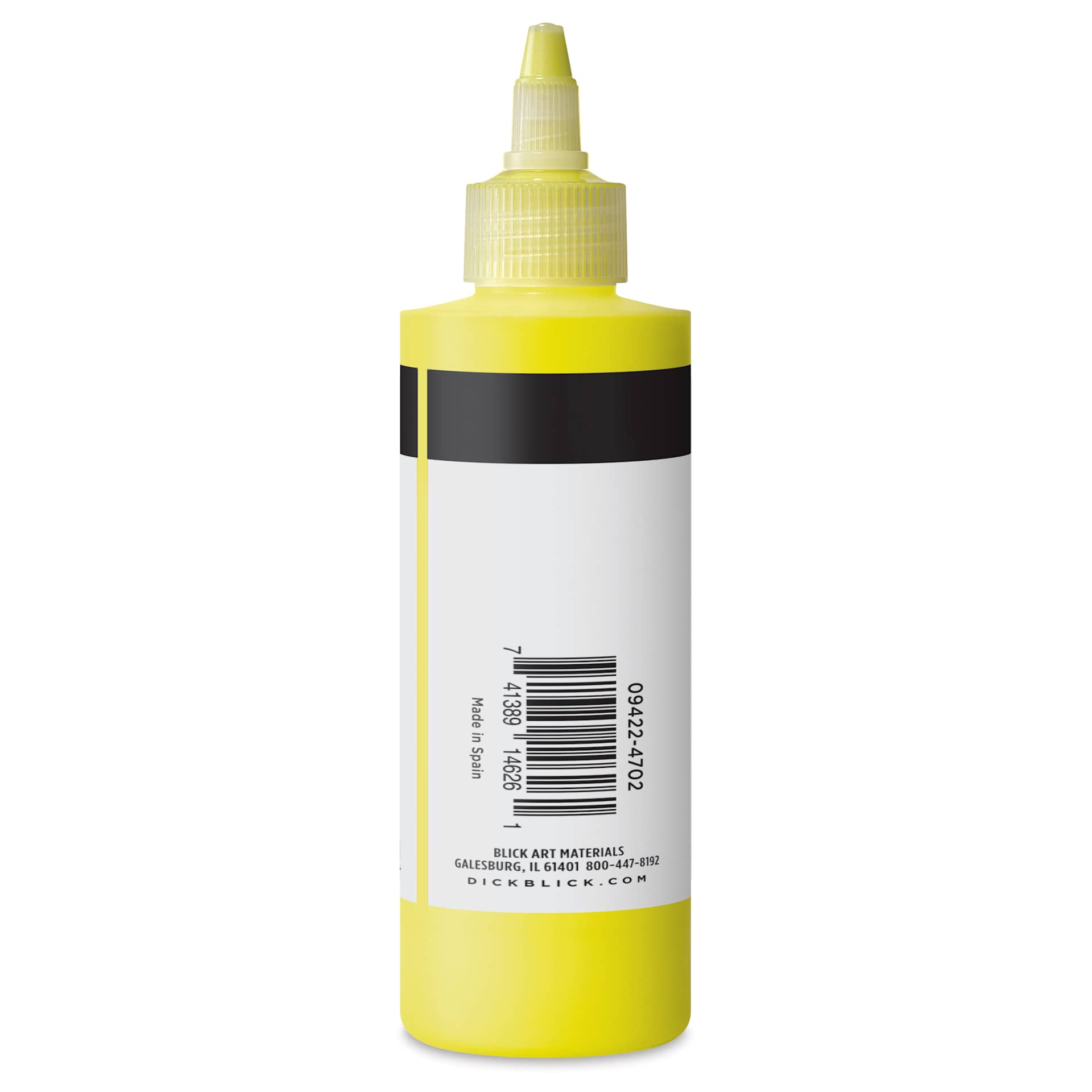 Blick Artists’ Fluid Acrylic - Hansa Yellow, 200 ml side