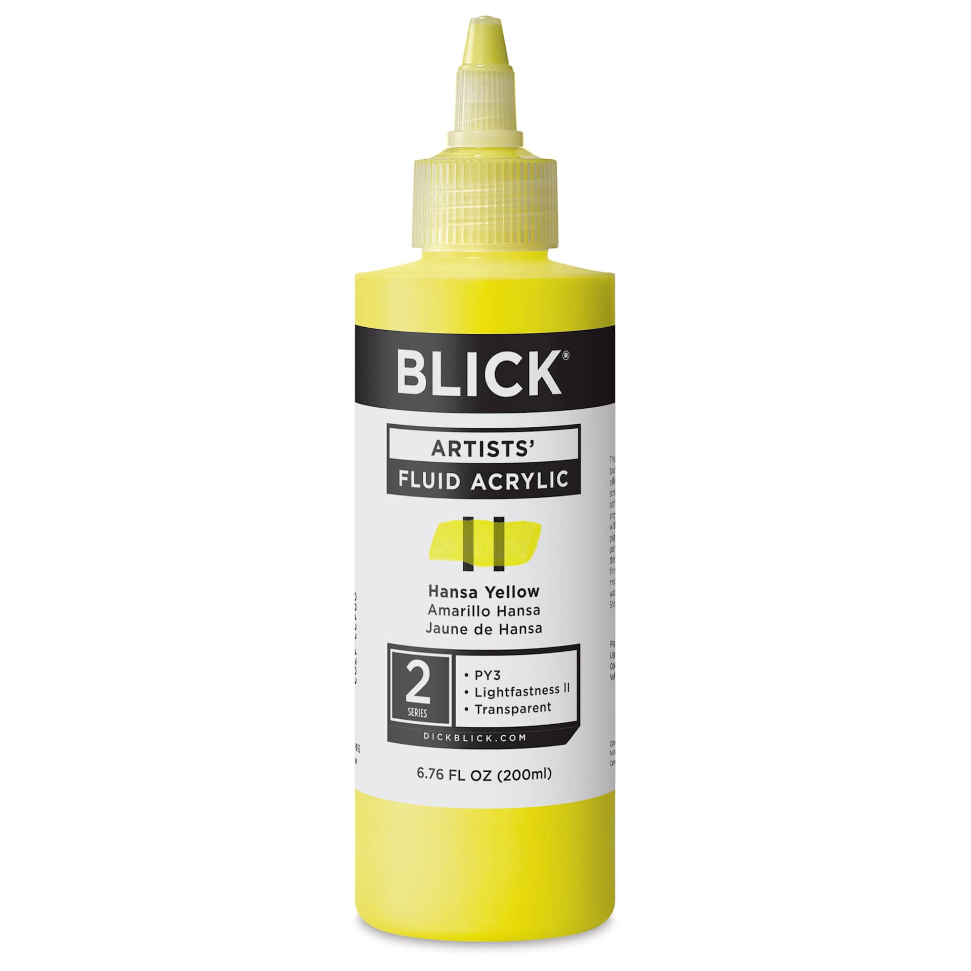 Blick Artists’ Fluid Acrylic - Hansa Yellow, 200 ml