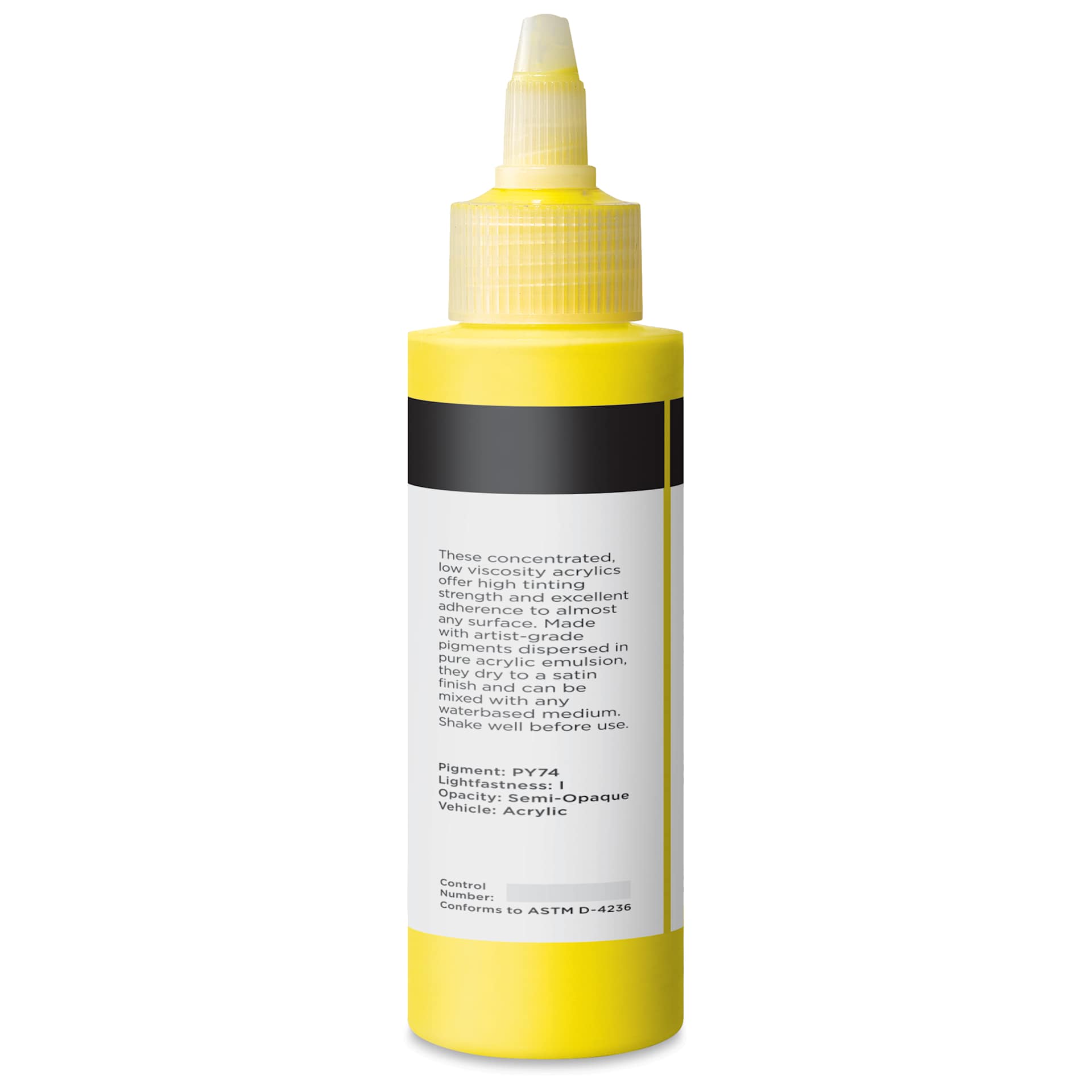 Blick Artists’ Fluid Acrylic - Hansa Opaque Yellow, 100 ml back