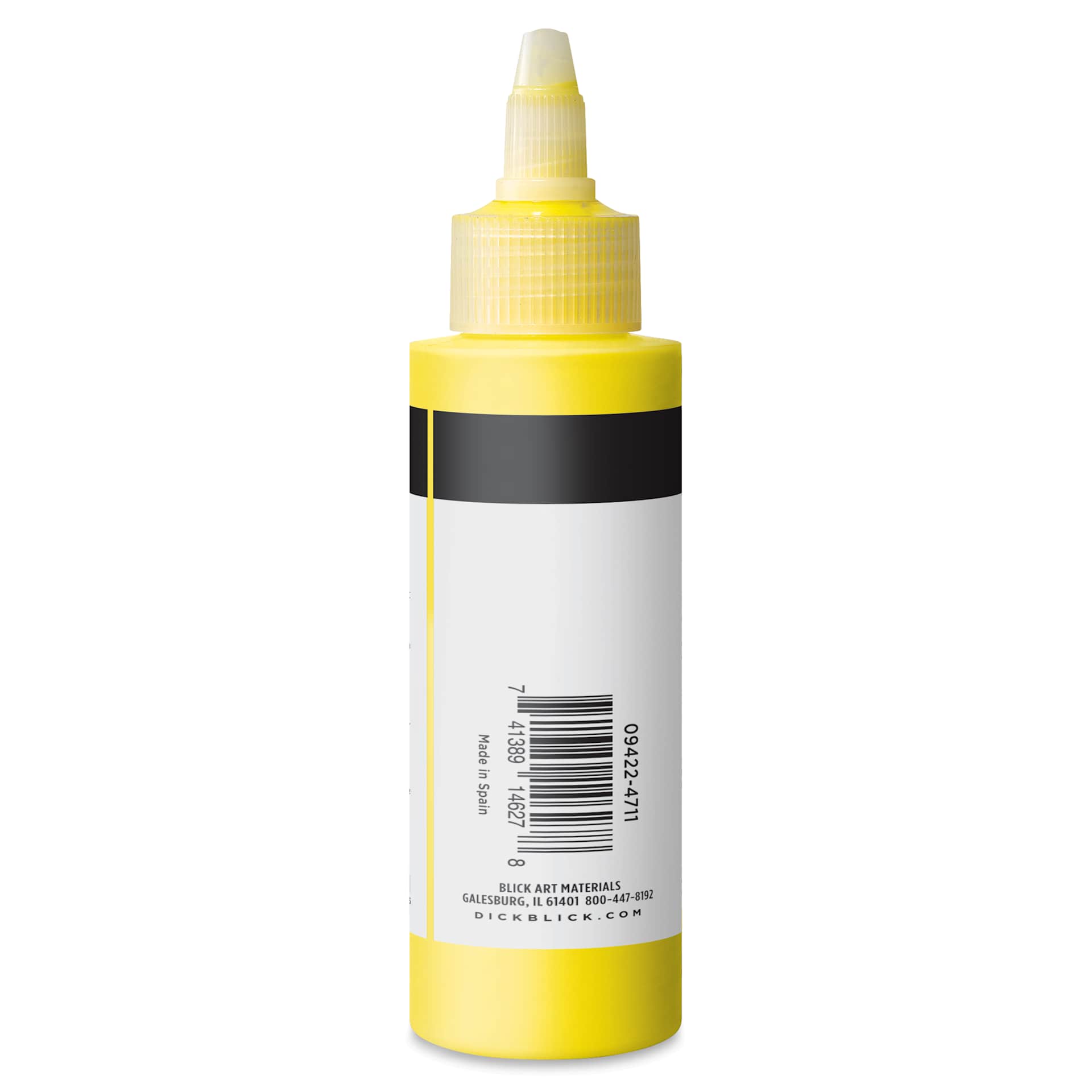 Blick Artists’ Fluid Acrylic - Hansa Opaque Yellow, 100 ml side