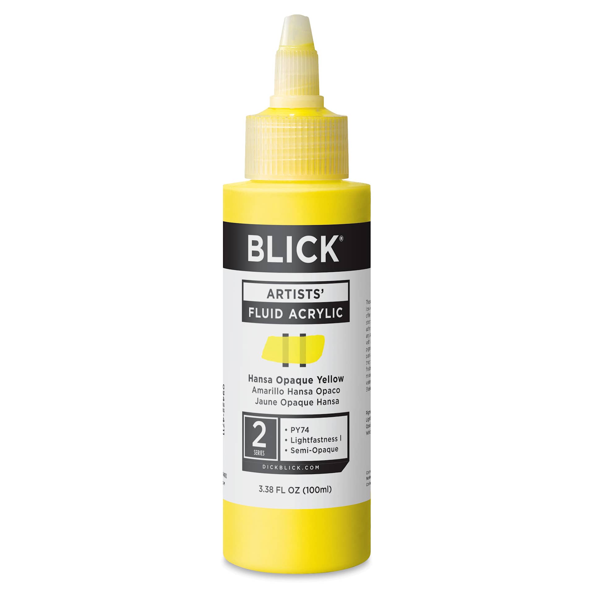 Blick Artists’ Fluid Acrylic - Hansa Opaque Yellow, 100 ml