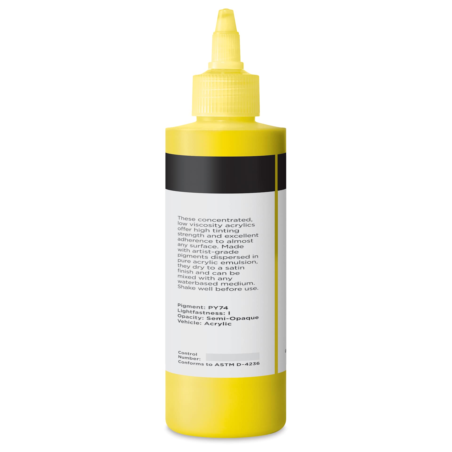Blick Artists’ Fluid Acrylic - Hansa Opaque Yellow, 200 ml back