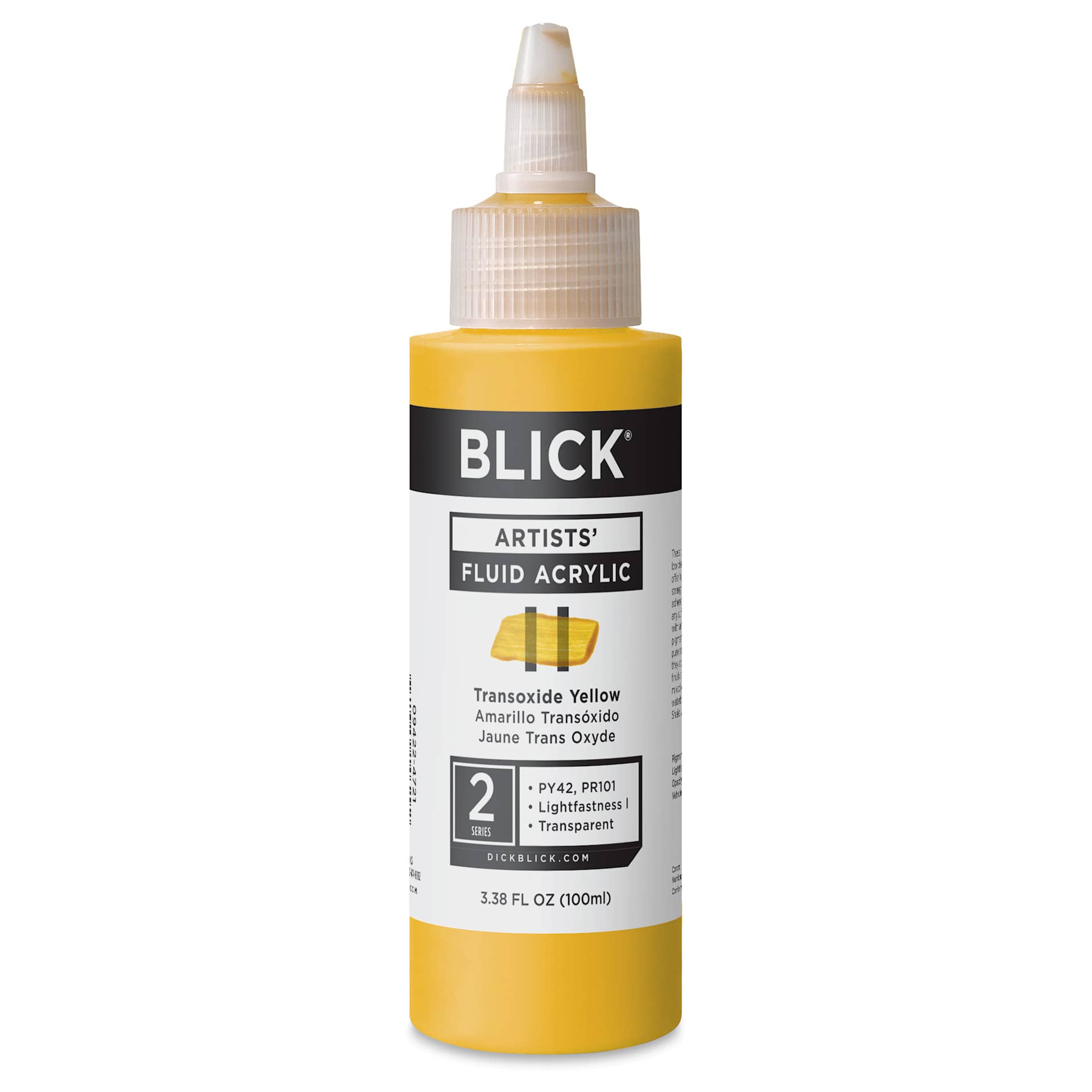 Blick Artists’ Fluid Acrylic - Transoxide Yellow, 100 ml