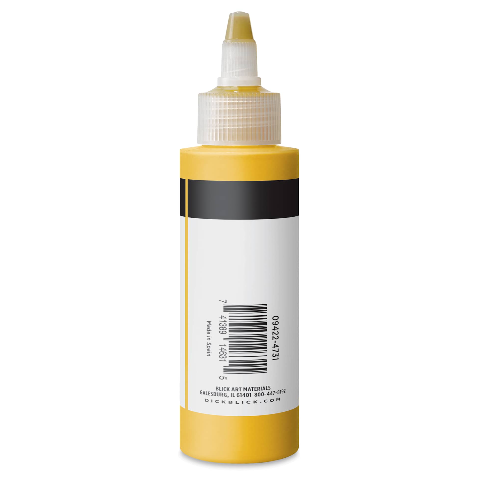Blick Artists’ Fluid Acrylic - Nickel Azo Yellow, 100 ml side