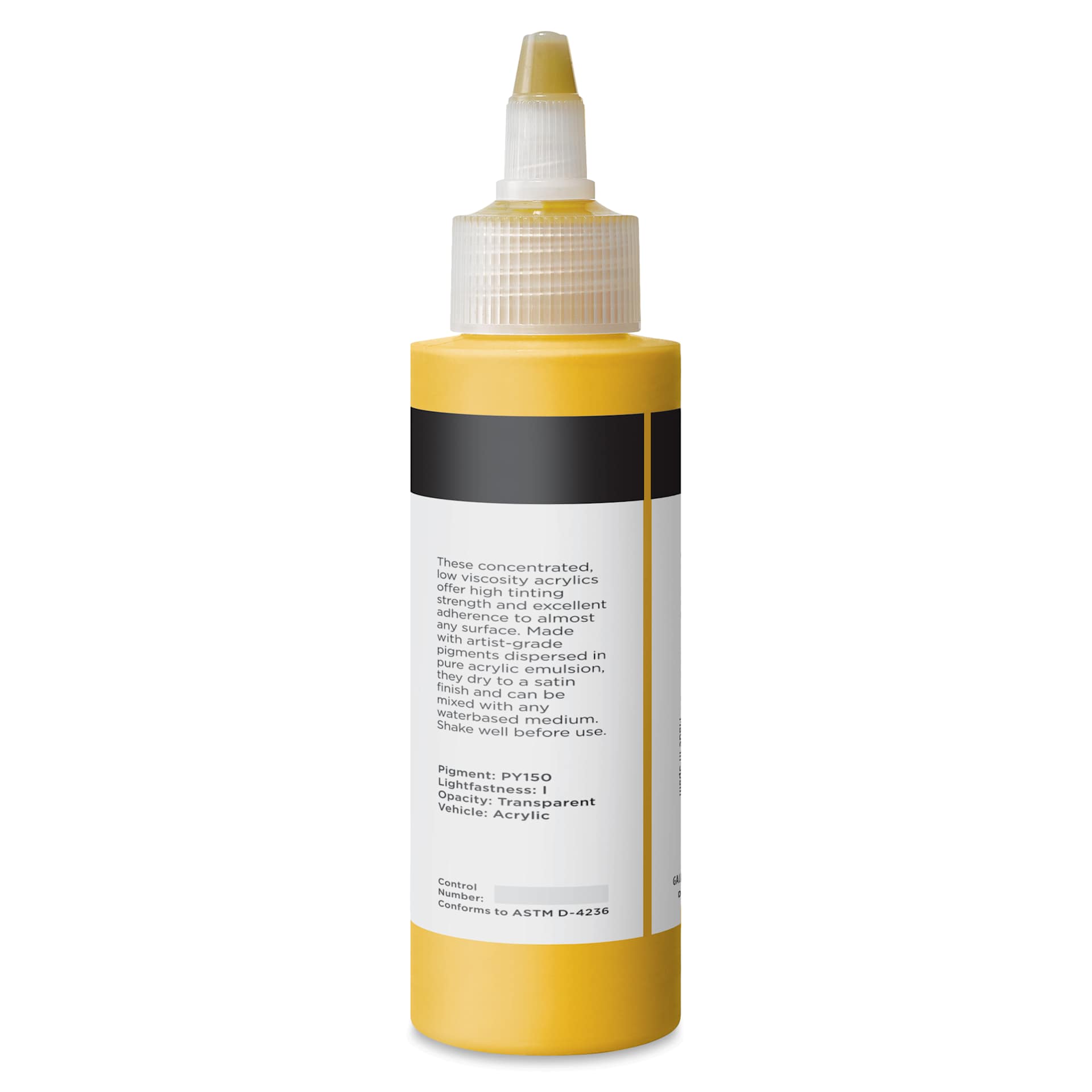 Blick Artists’ Fluid Acrylic - Nickel Azo Yellow, 100 ml back