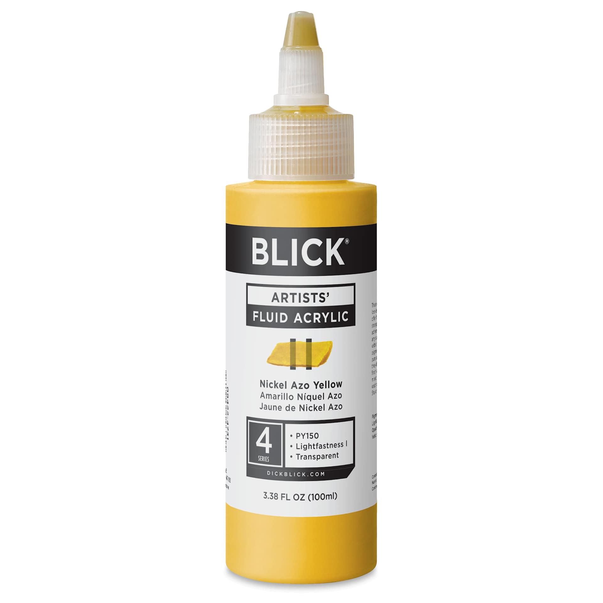 Blick Artists’ Fluid Acrylic - Nickel Azo Yellow, 100 ml