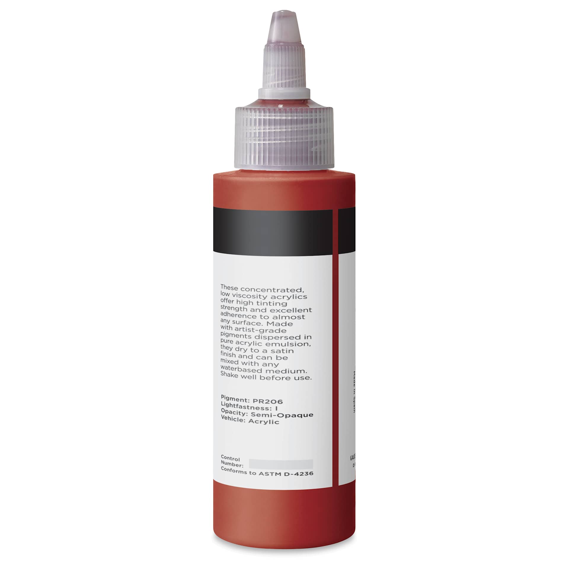 Blick Artists’ Fluid Acrylic - Quinacridone Burnt Orange, 100 ml back