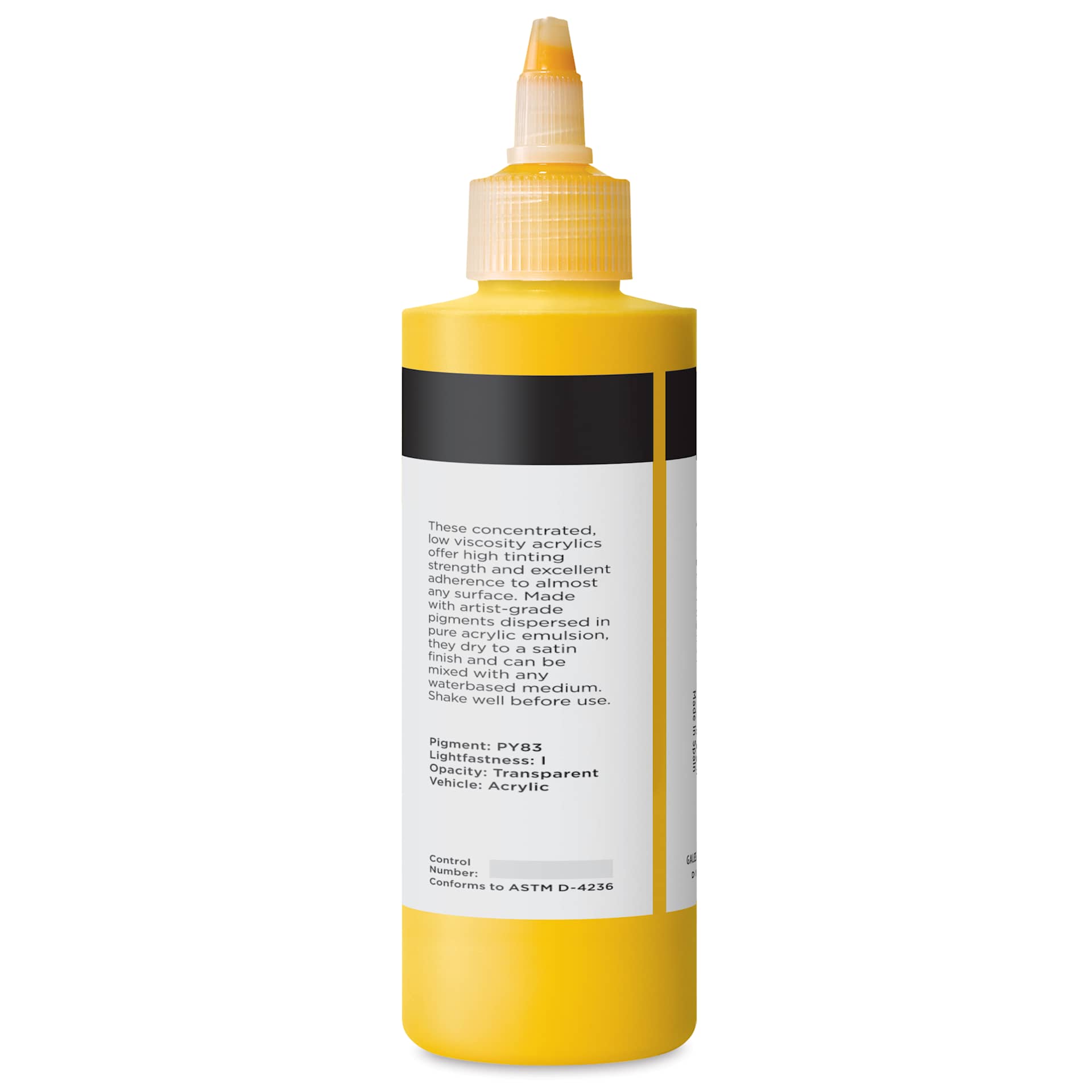 Blick Artists’ Fluid Acrylic - Transparent Orange, 200 ml back
