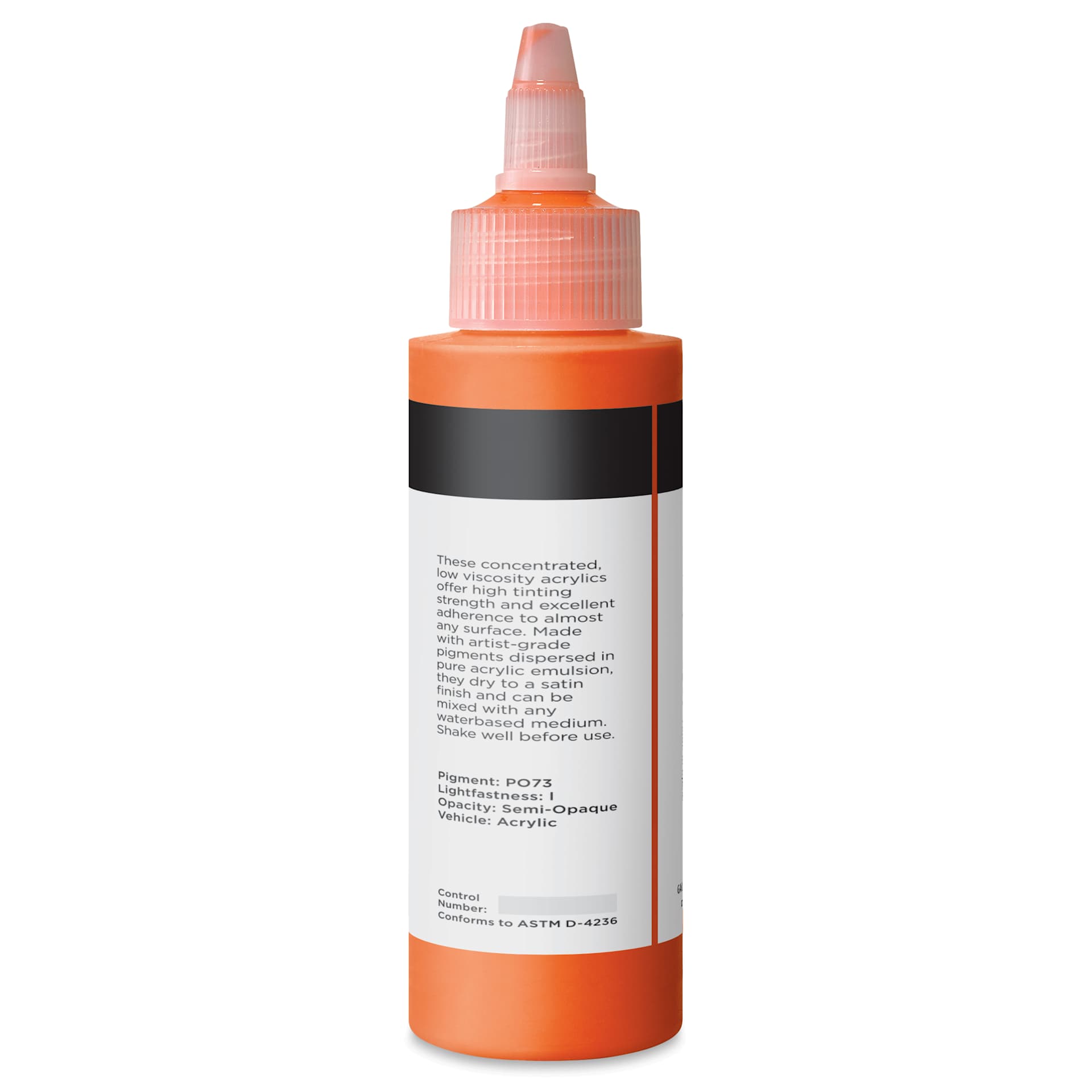 Blick Artists’ Fluid Acrylic - Pyrrole Orange, 100 ml back