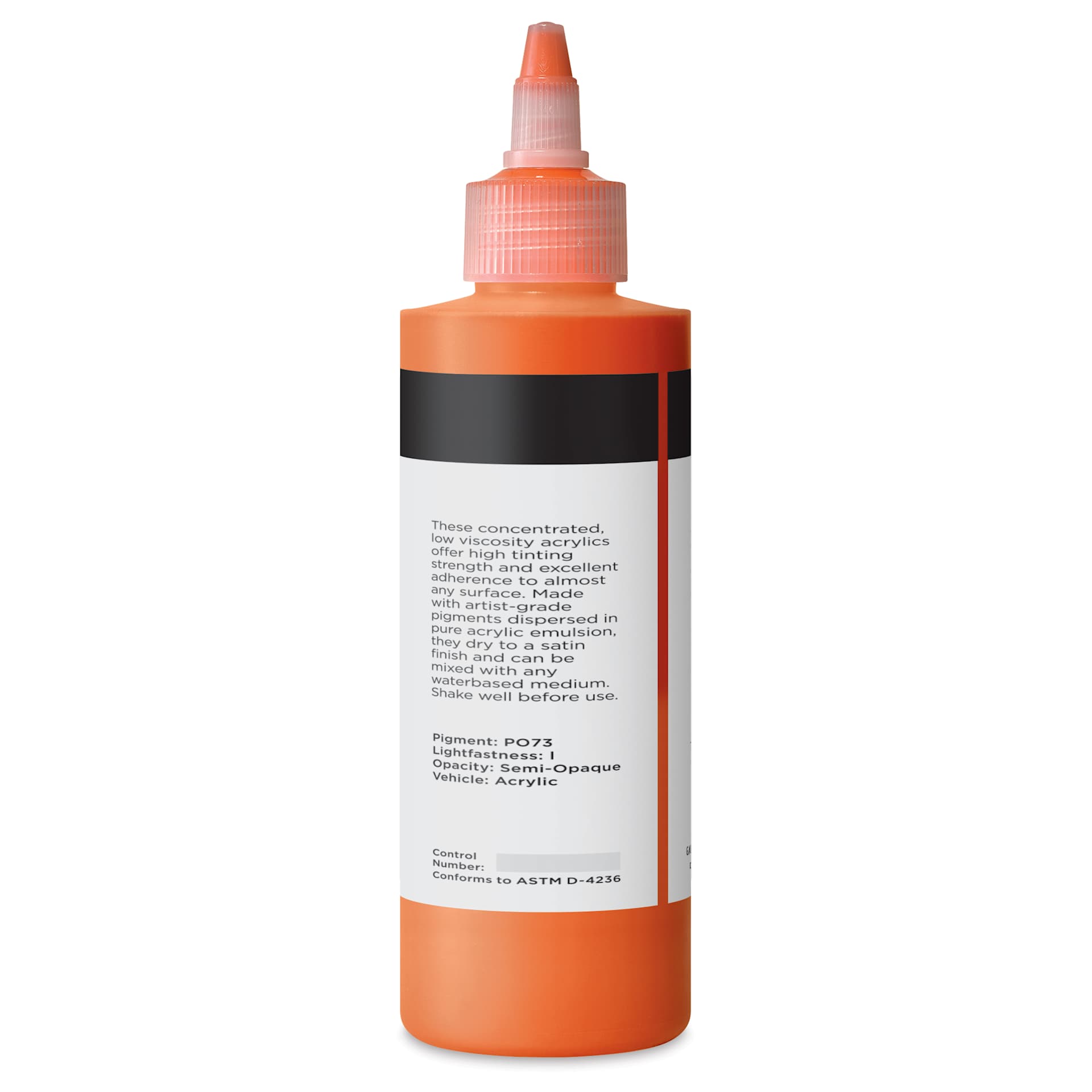 Blick Artists’ Fluid Acrylic - Pyrrole Orange, 200 ml back