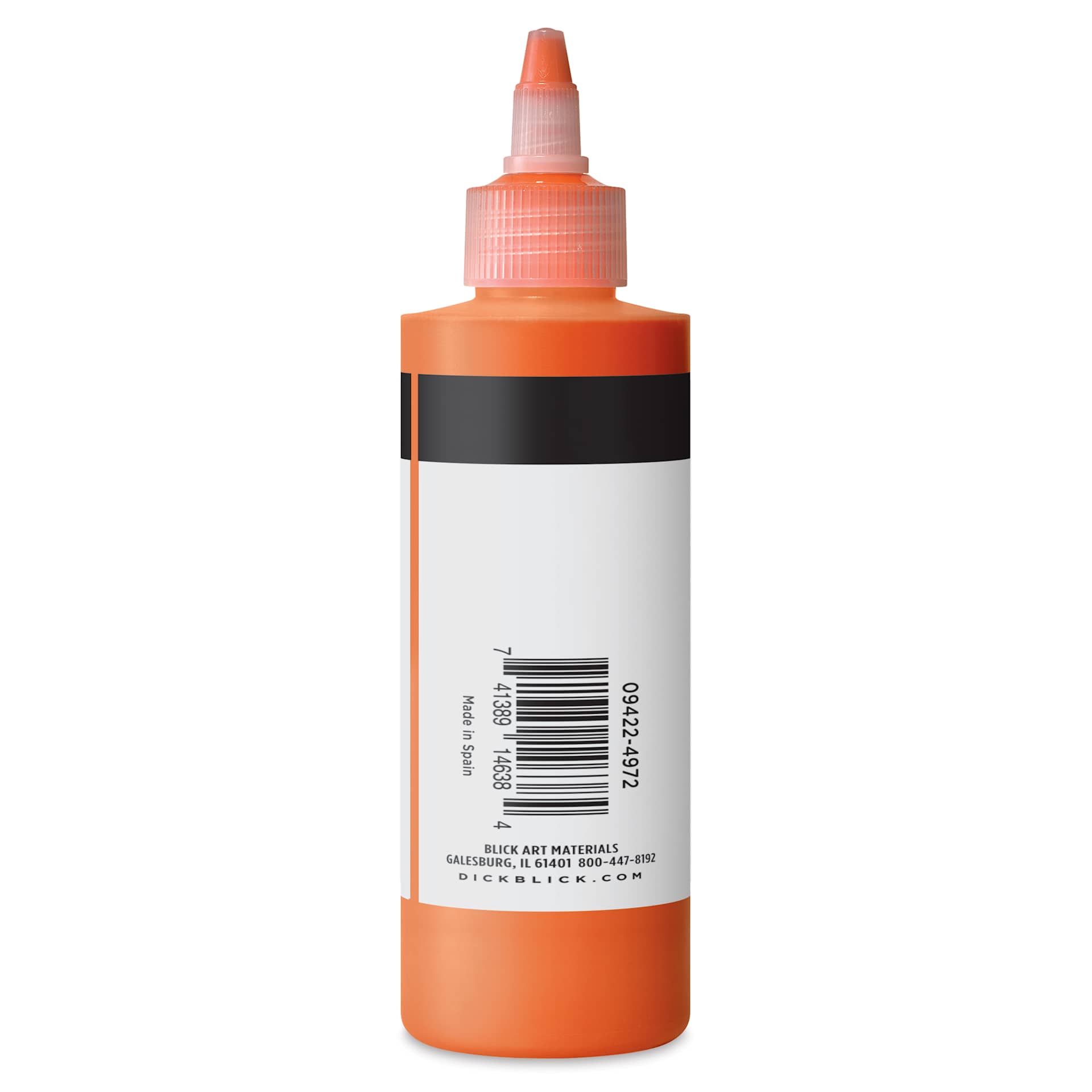 Blick Artists’ Fluid Acrylic - Pyrrole Orange, 200 ml side