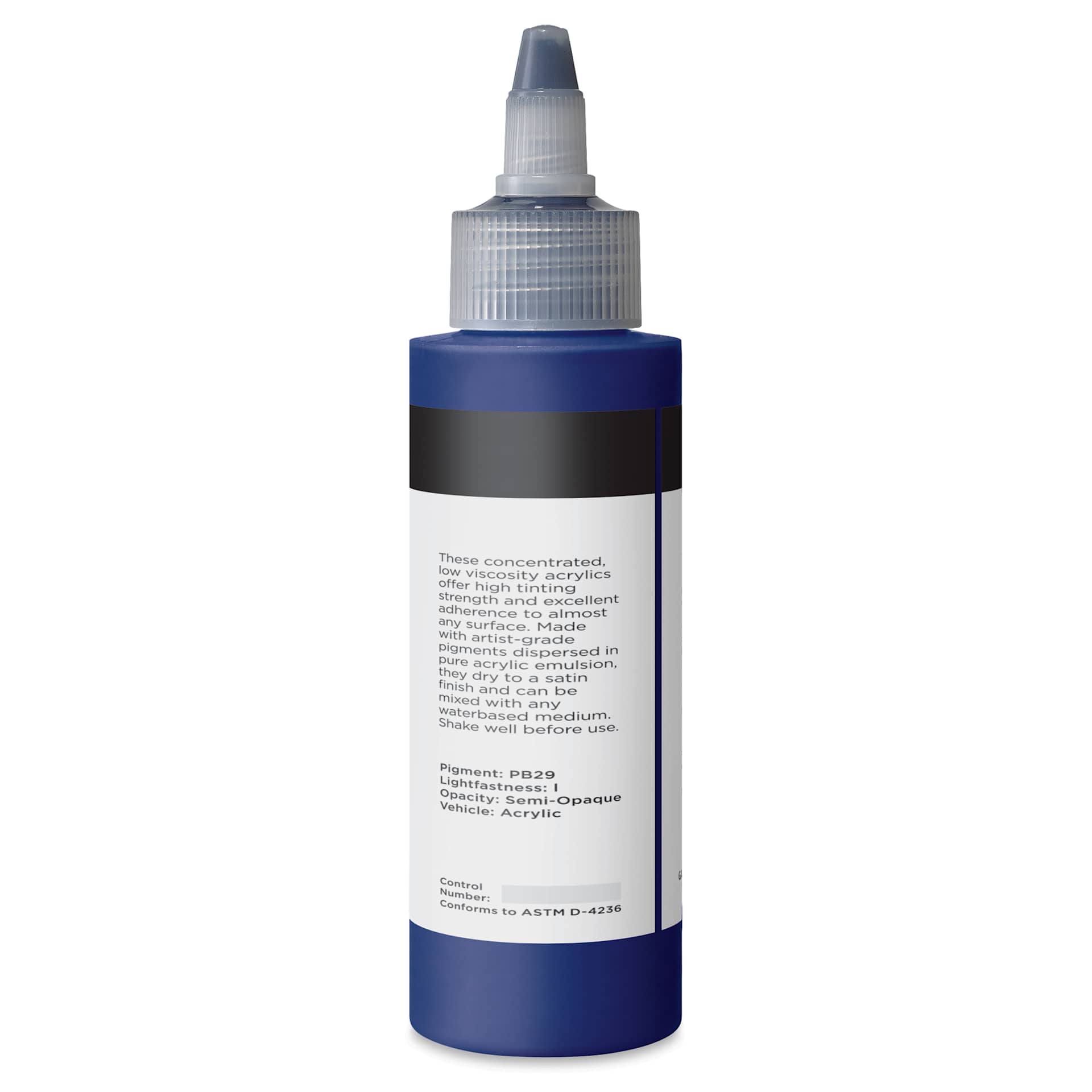 Blick Artists’ Fluid Acrylic - Ultramarine Blue, 100 ml back