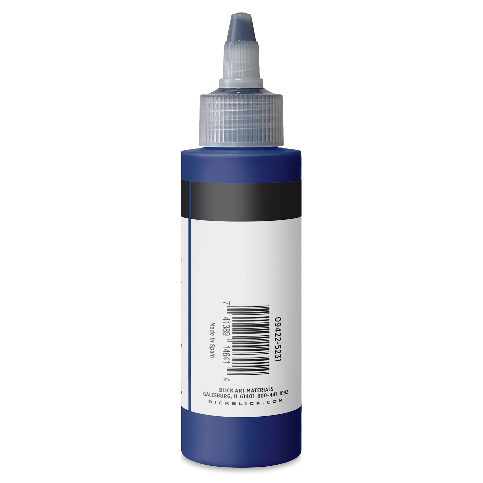 Blick Artists’ Fluid Acrylic - Ultramarine Blue, 100 ml side