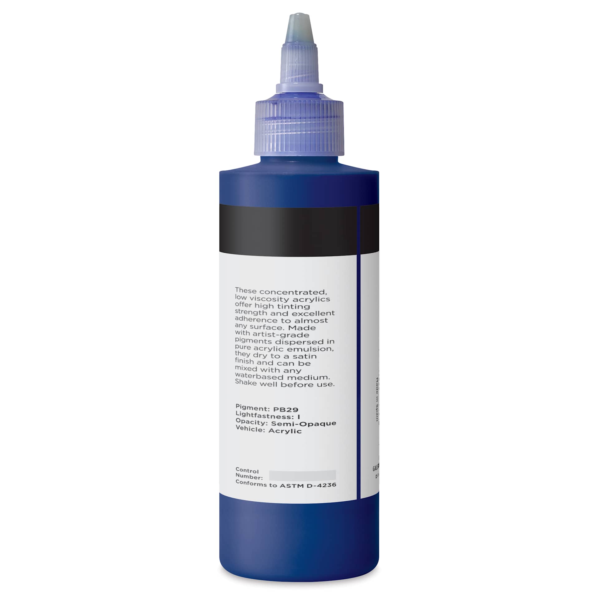 Blick Artists’ Fluid Acrylic - Ultramarine Blue, 200 ml back