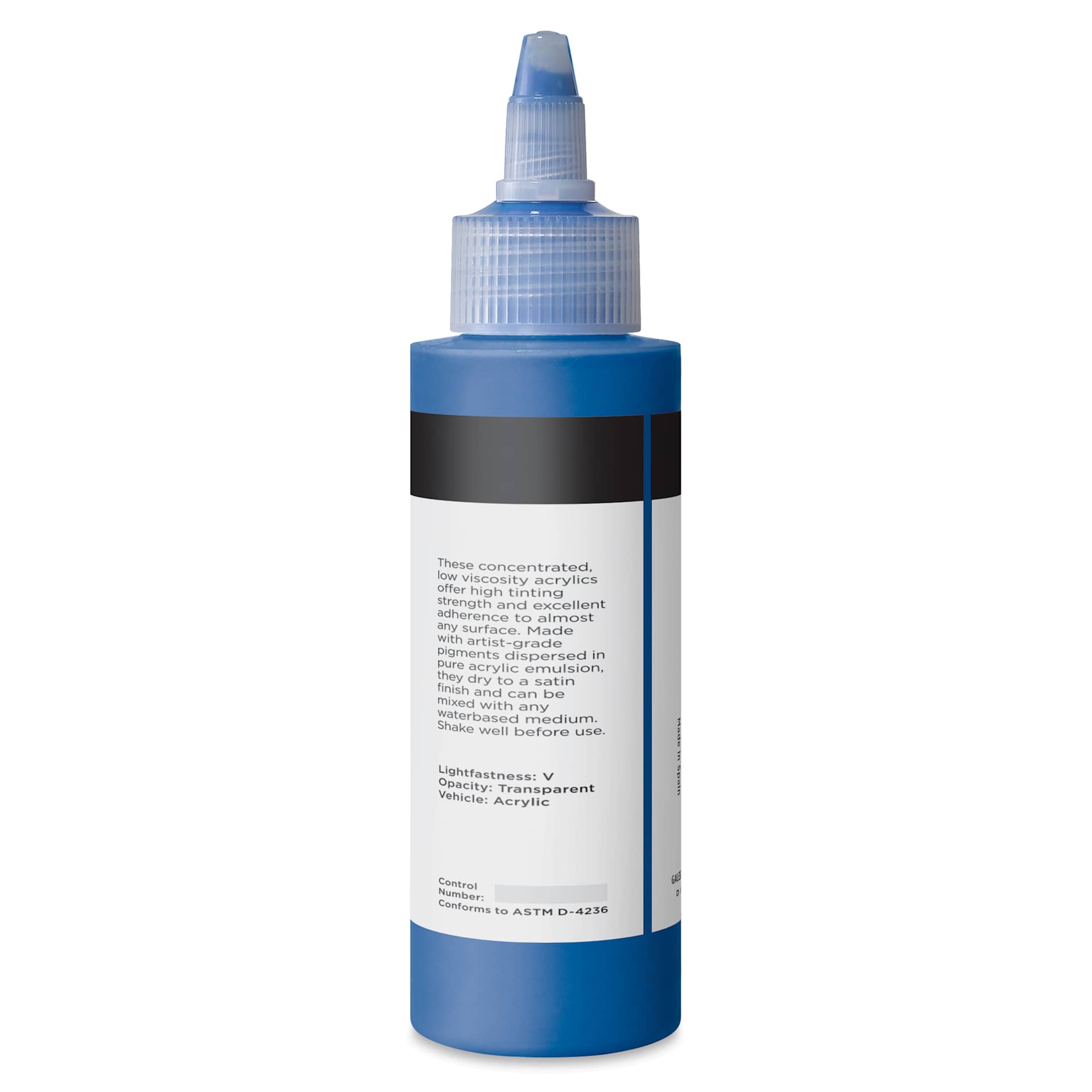 Blick Artists’ Fluid Acrylic - Fluorescent Blue, 100 ml back