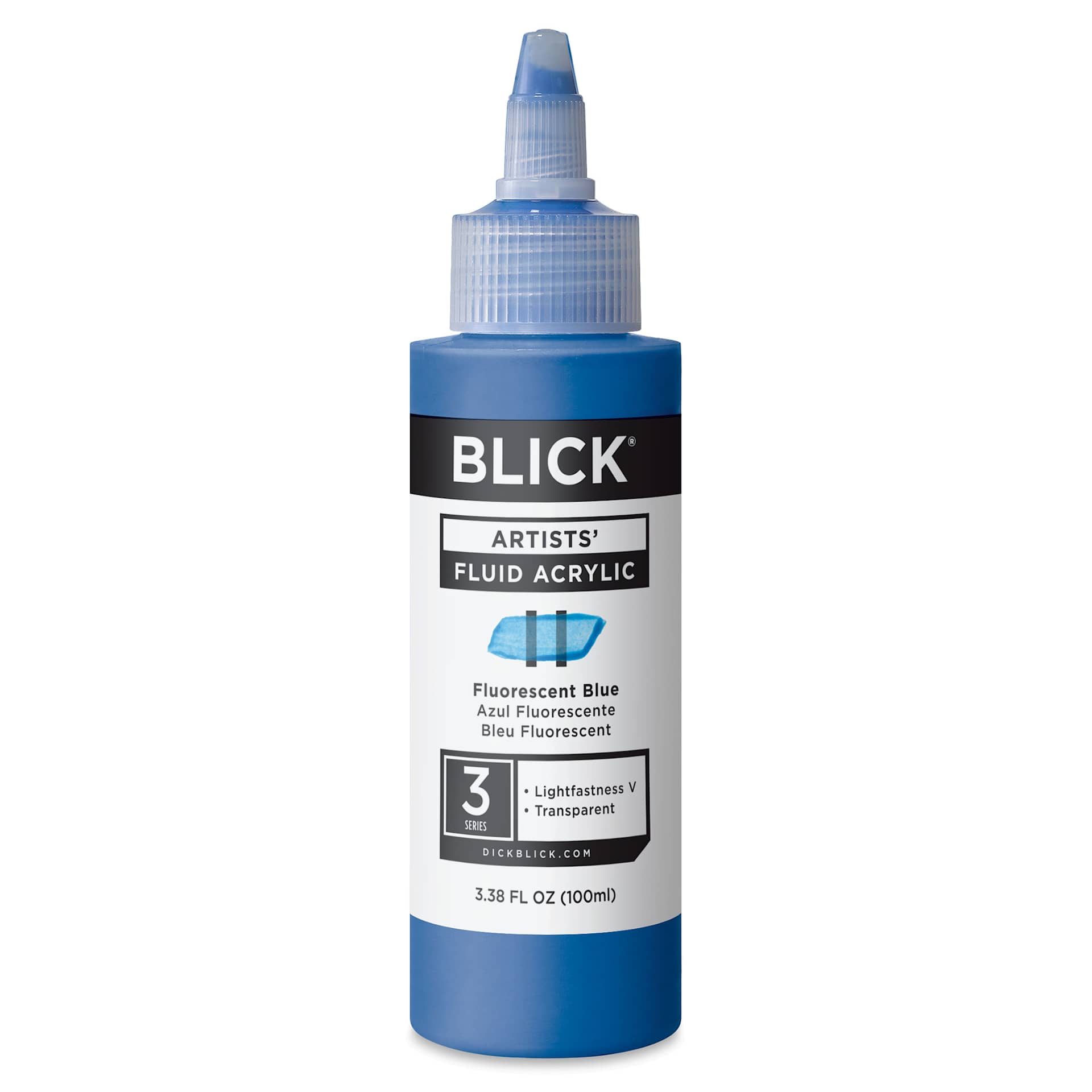 Blick Artists’ Fluid Acrylic - Fluorescent Blue, 100 ml