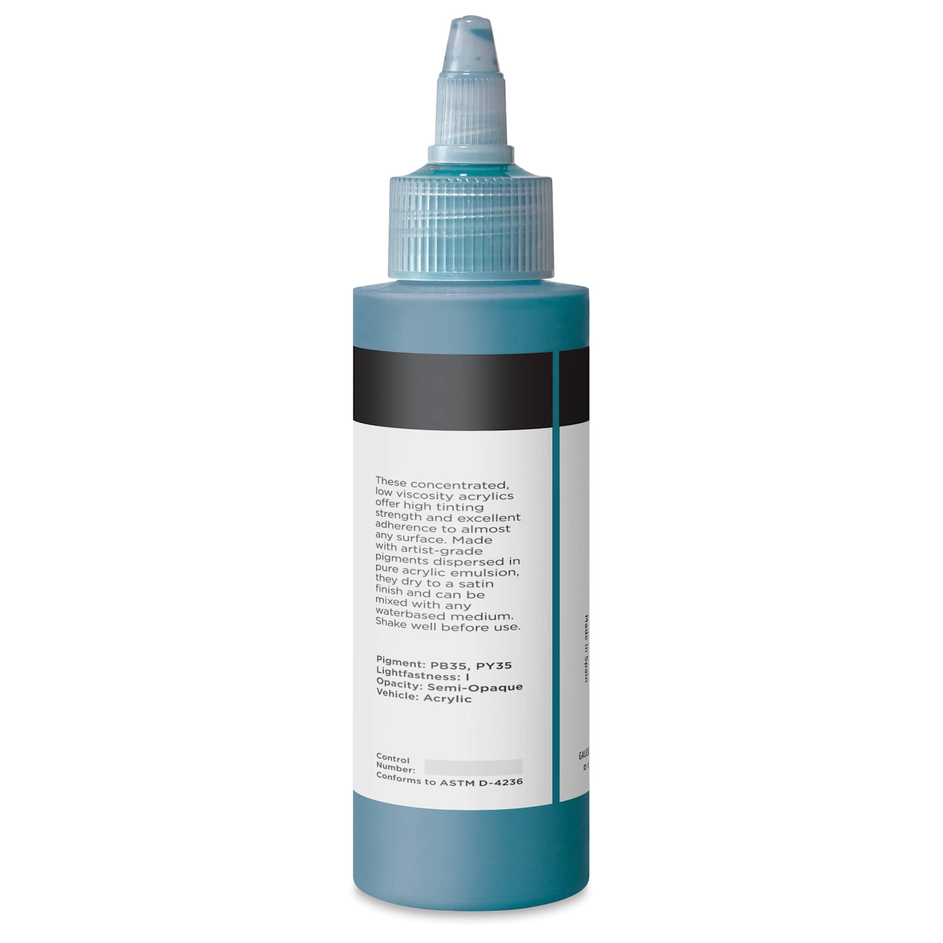 Blick Artists’ Fluid Acrylic - Cobalt Turquoise, 100 ml back