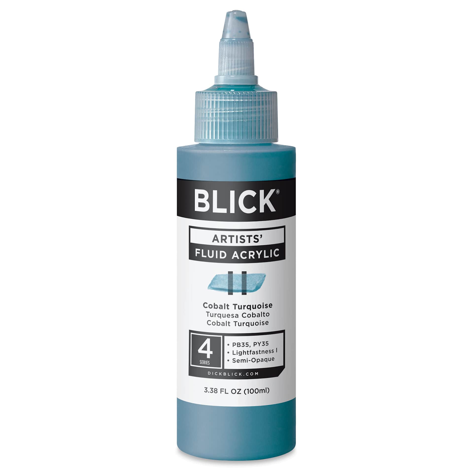 Blick Artists’ Fluid Acrylic - Cobalt Turquoise, 100 ml