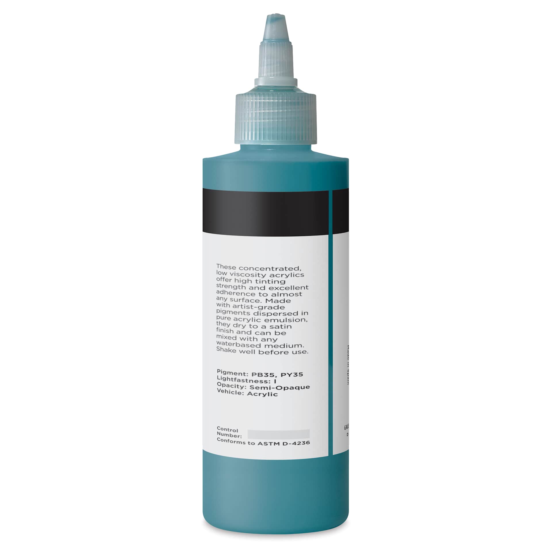 Blick Artists’ Fluid Acrylic - Cobalt Turquoise, 200 ml back