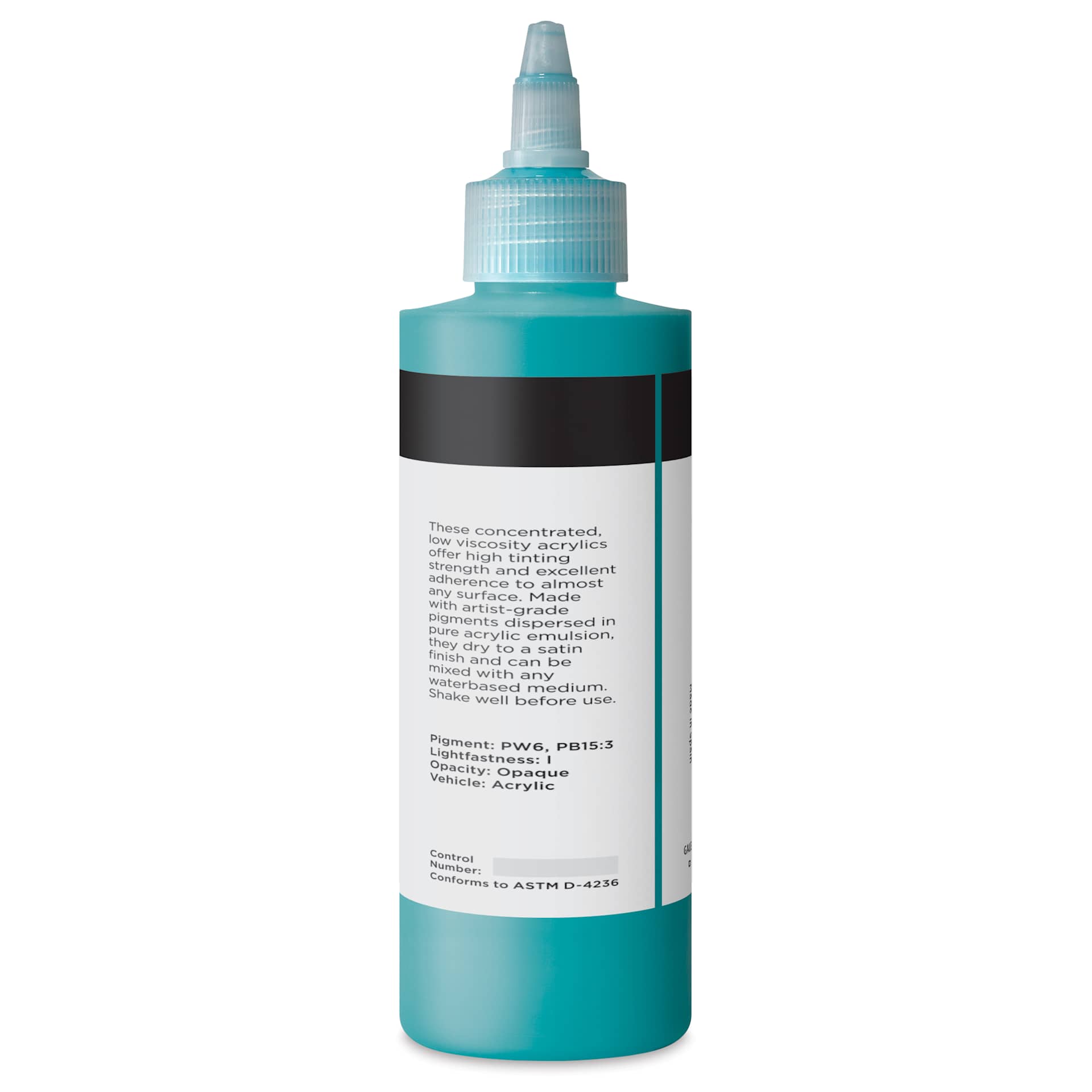 Blick Artists’ Fluid Acrylic - Teal, 200 ml back