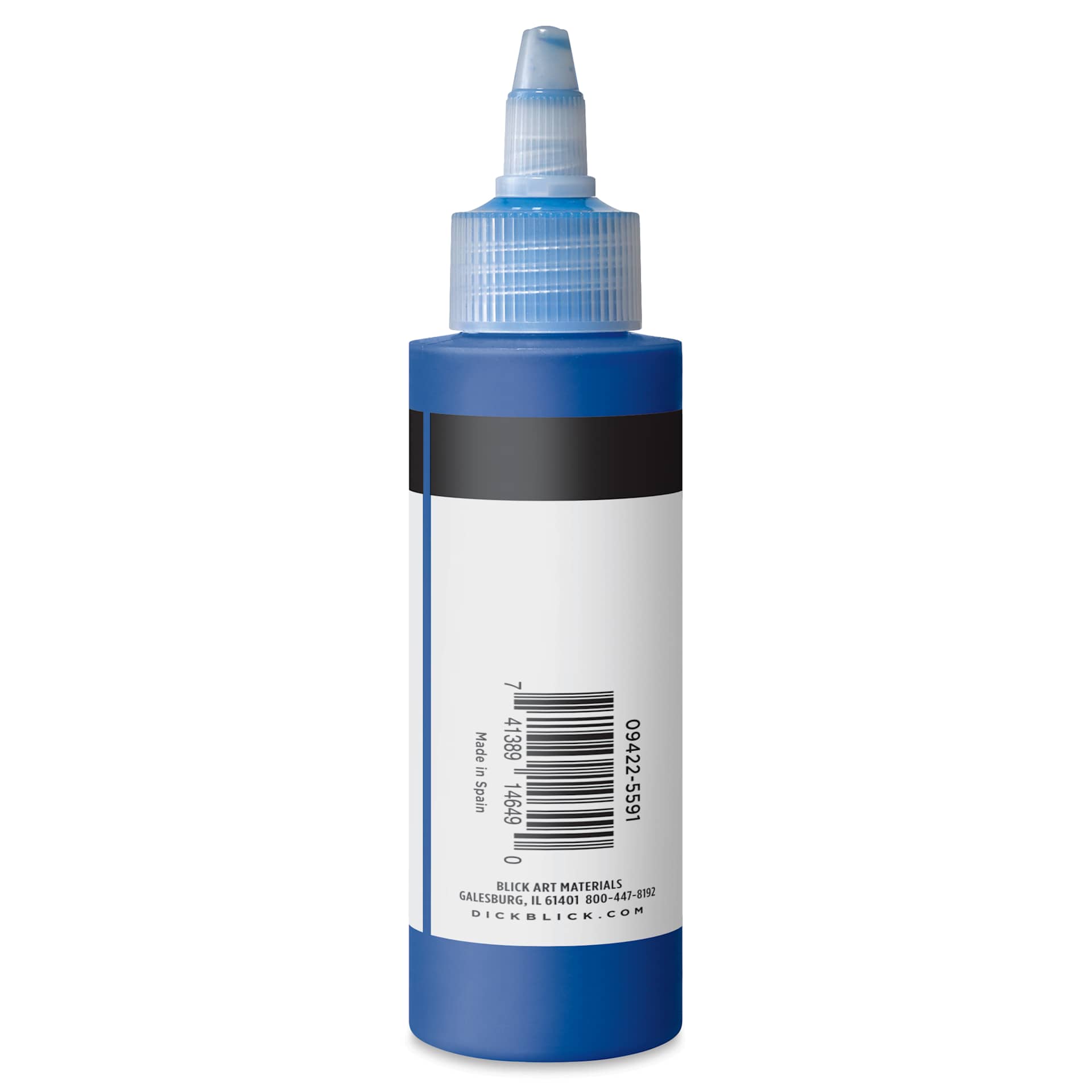 Blick Artists’ Fluid Acrylic - Cyan Blue, 100 ml side