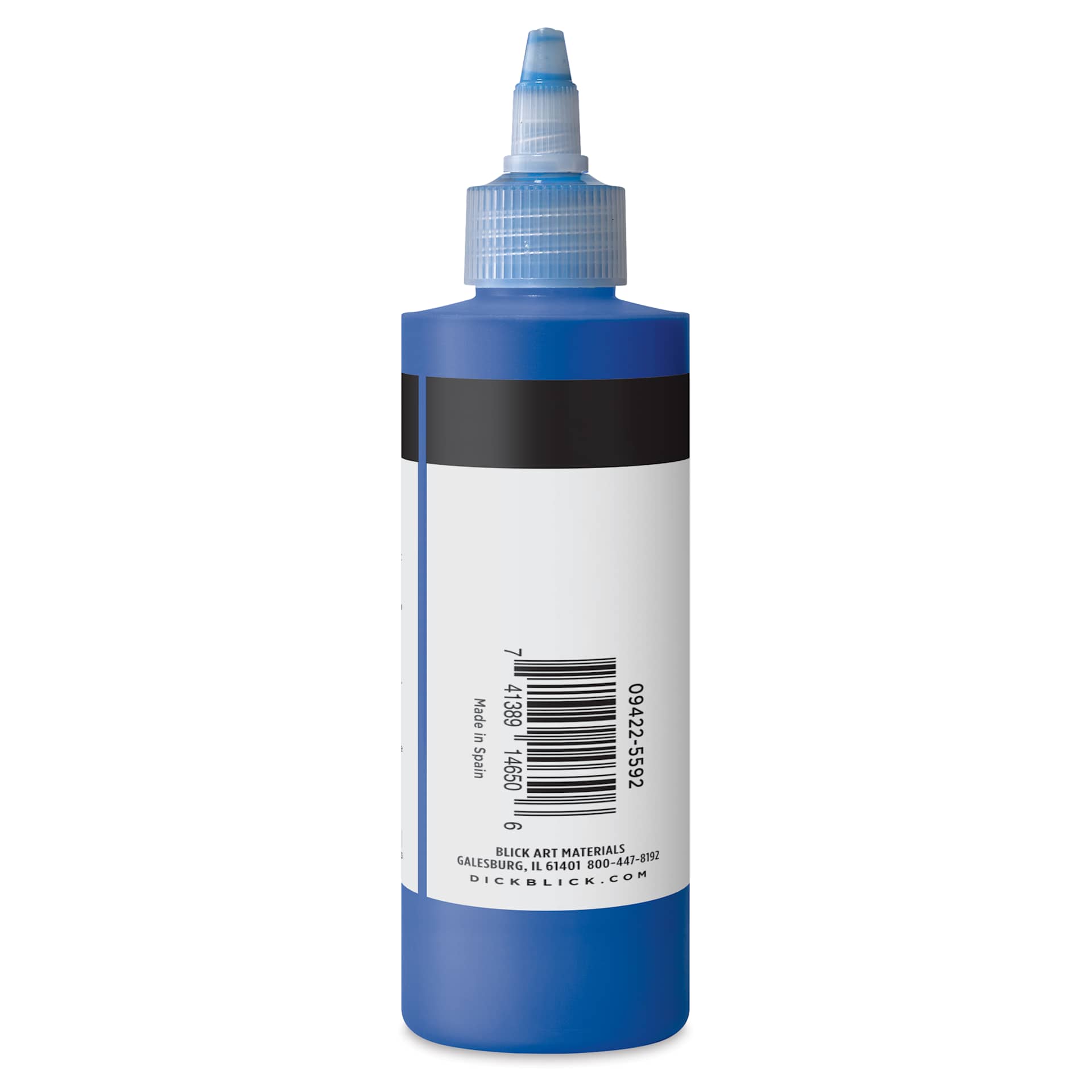 Blick Artists’ Fluid Acrylic - Cyan Blue, 200 ml side