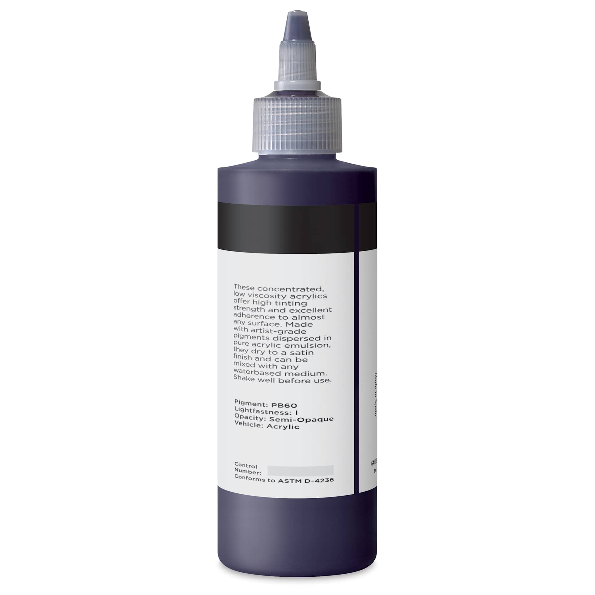 Blick Artists’ Fluid Acrylic - Anthraquinone Blue, 200 ml back