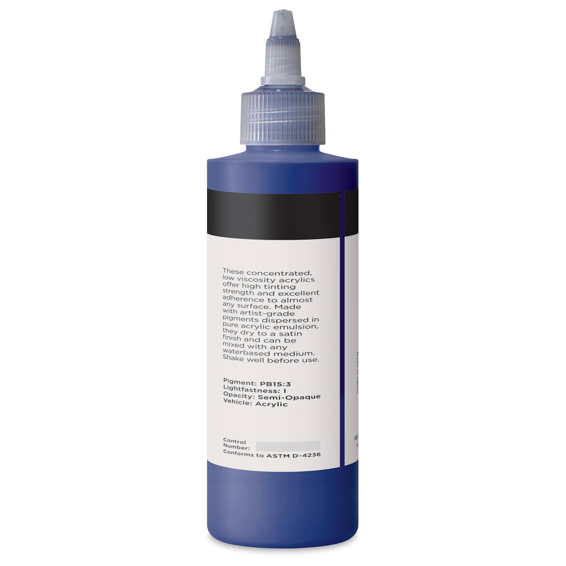Blick Artists’ Fluid Acrylic - Phthalo Blue, 200 ml back